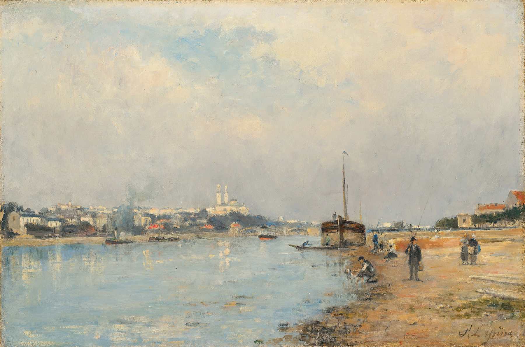 La Seine. Le Trocadéro et le pont de Grenelle, vus du quai de Javel, by Stanislas Lépine, public domain