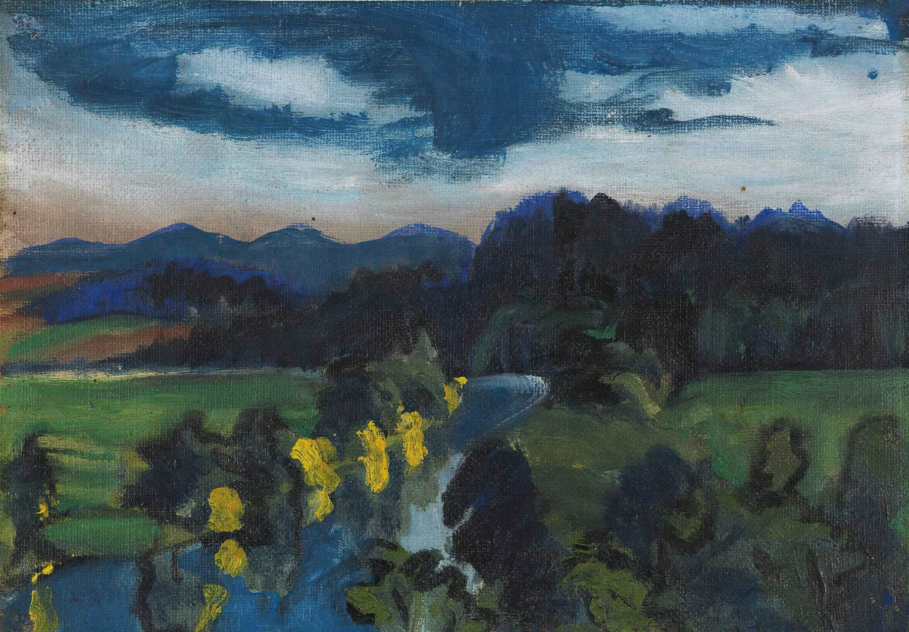 Die Mulde bei Lichtenwalde, by Ernst Ludwig Kirchner, public domain