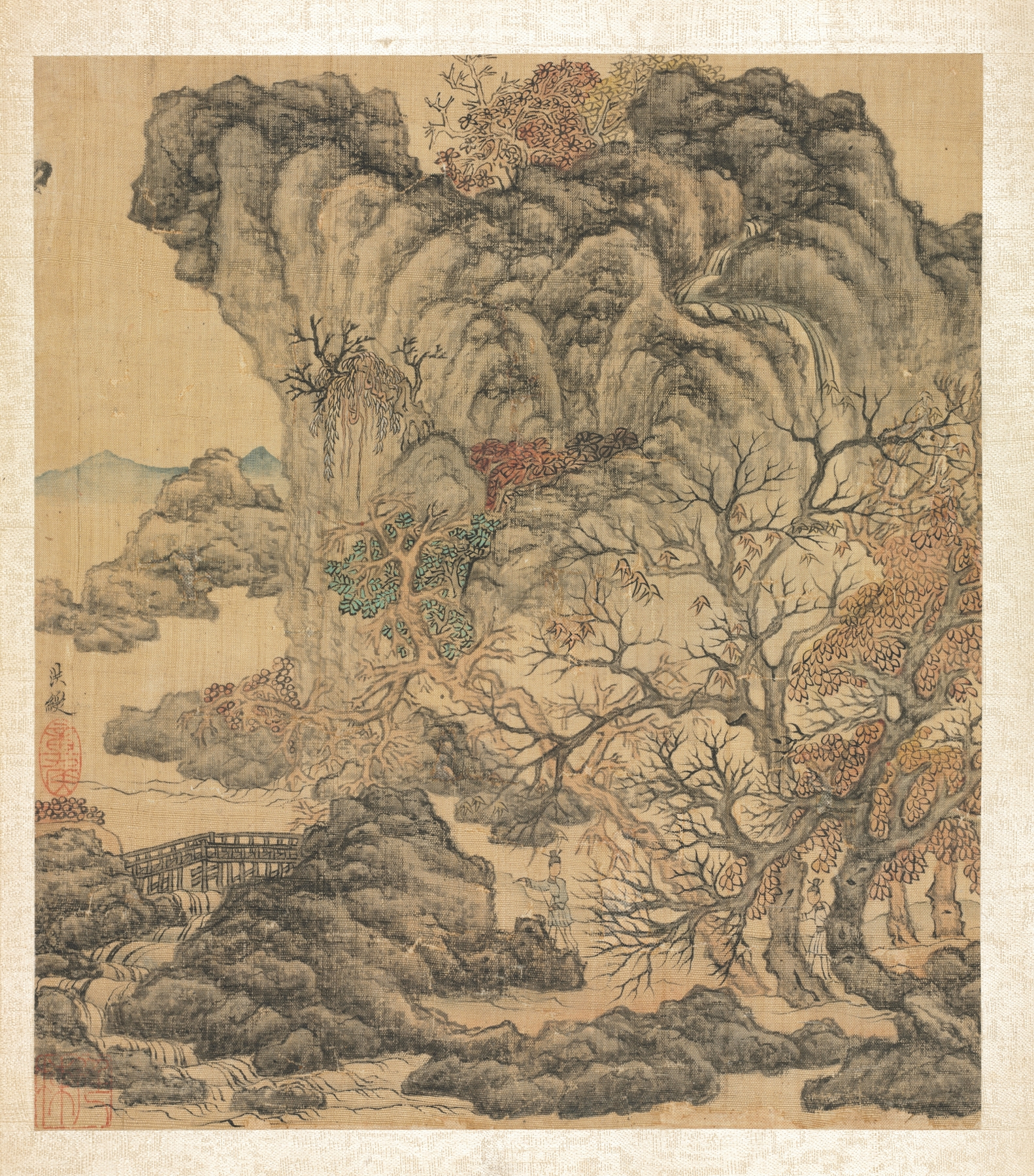 Travelers in an Autumn Landscape, by Chen Hongshou, public domain