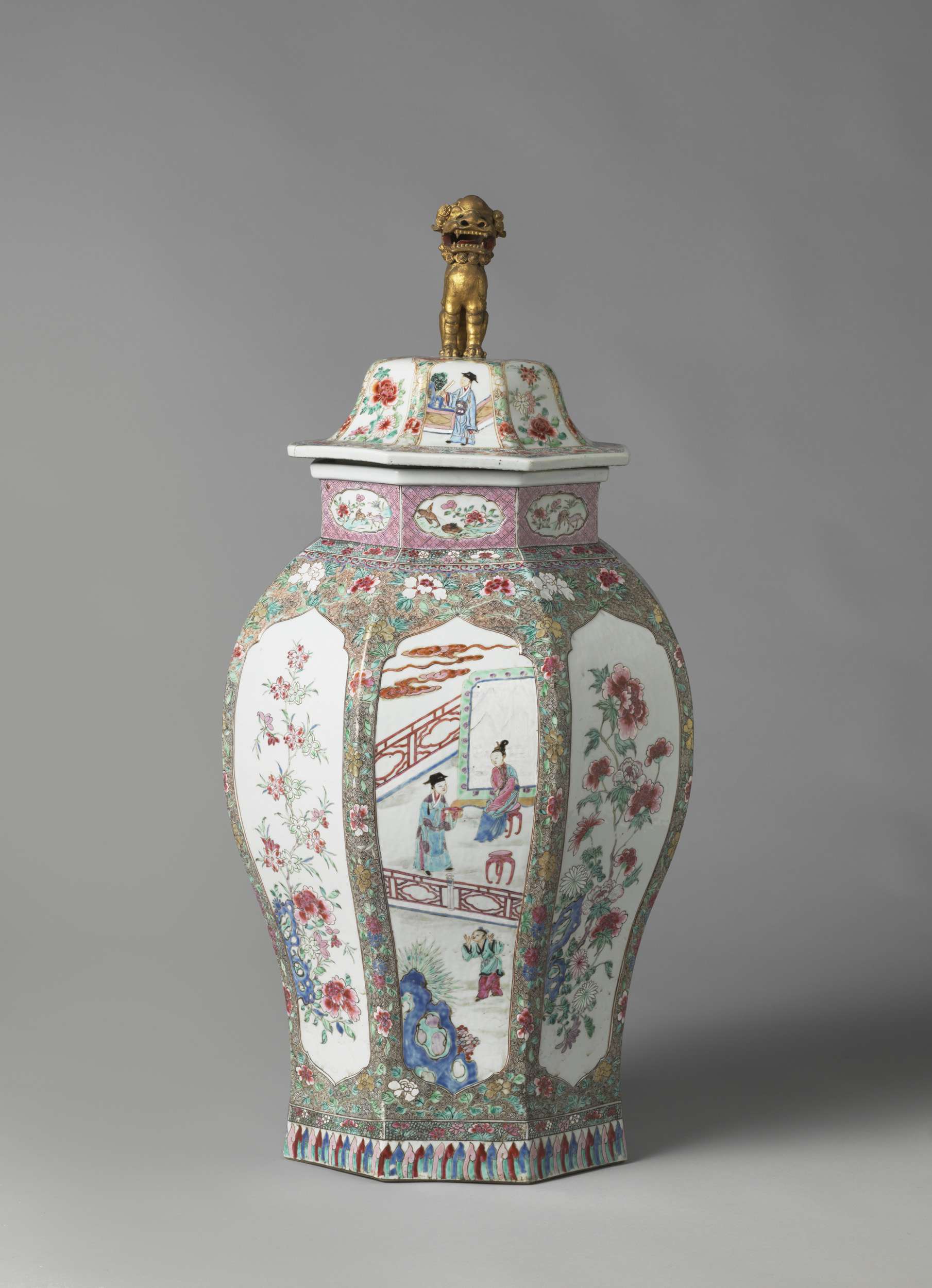 Victorian ceramic garniture by Unknown Artist