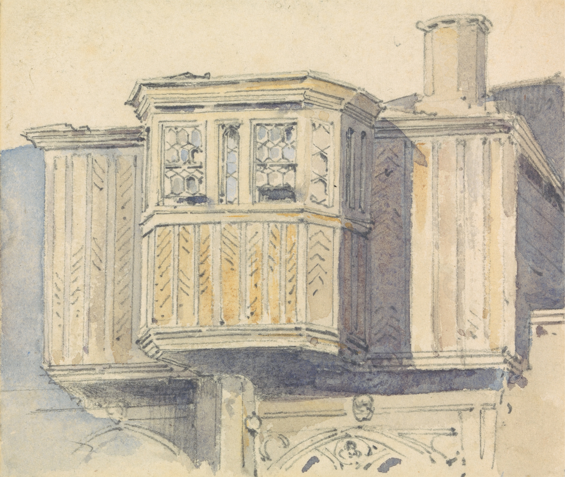 Interior scene of Queen Anne Boleyn’s Room, Windsor Castle by Thomas Shotter Boys, Victorian style