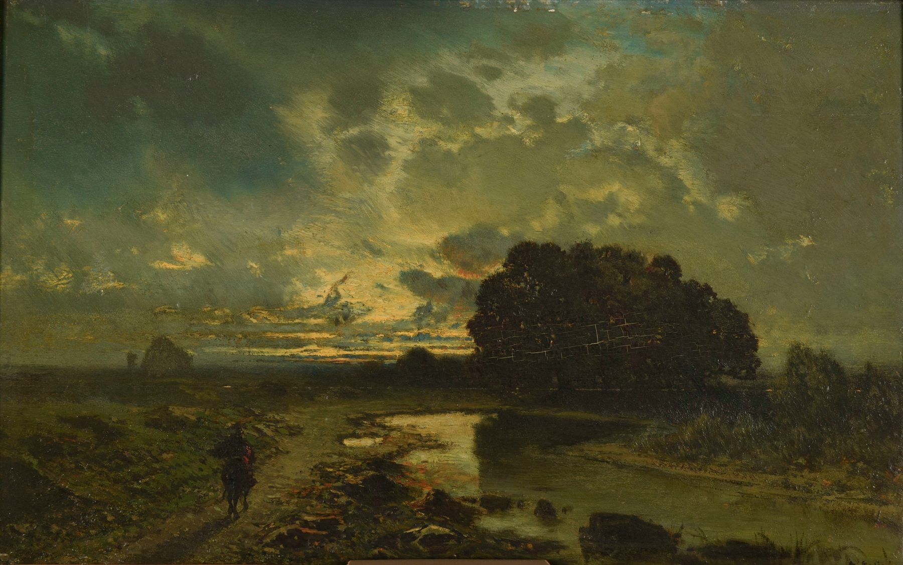 Paysage avec cours d’eau, by Alberto Pasini, public domain