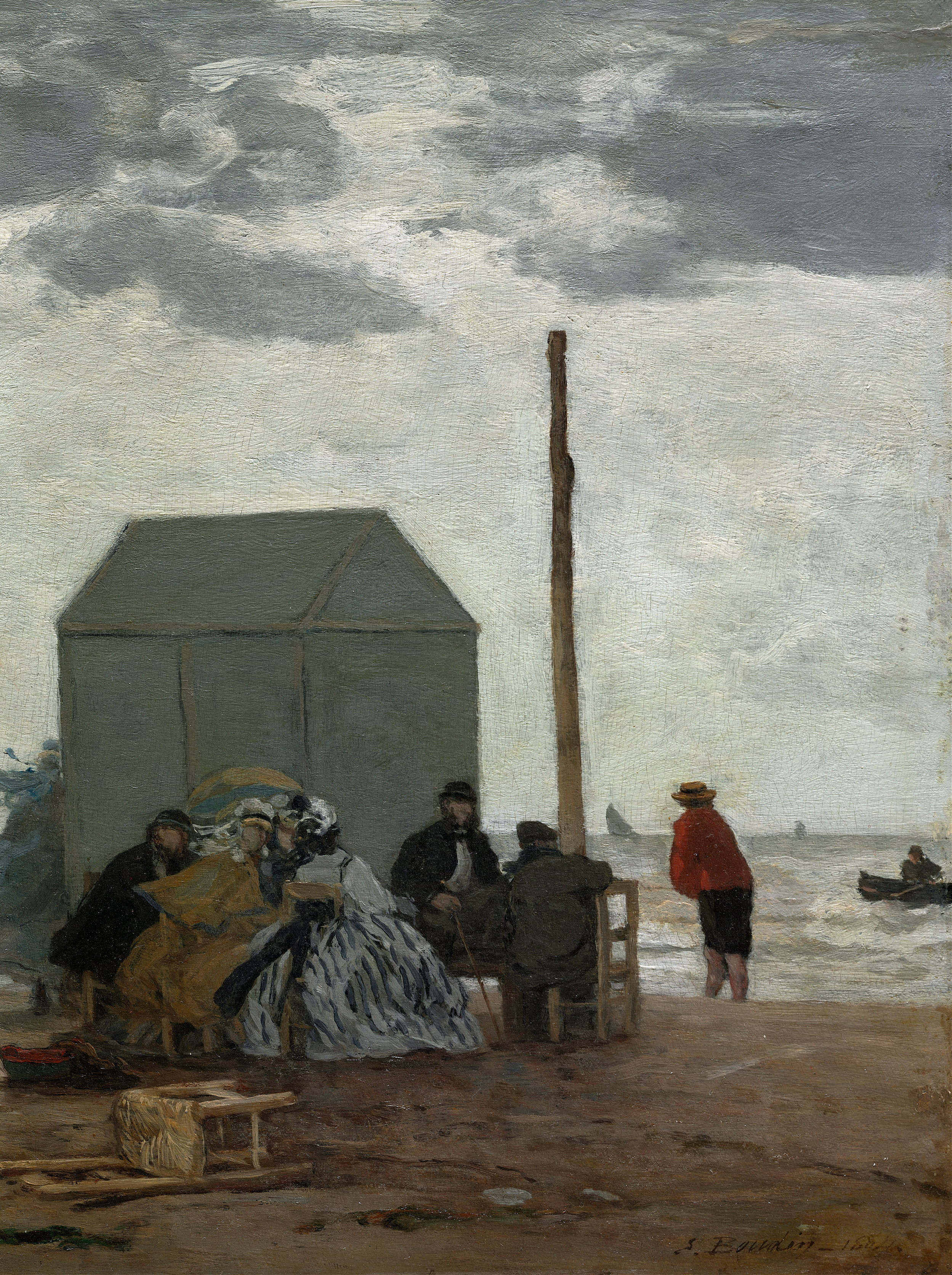 The Beach at Deauville, by Eugène Boudin, public domain