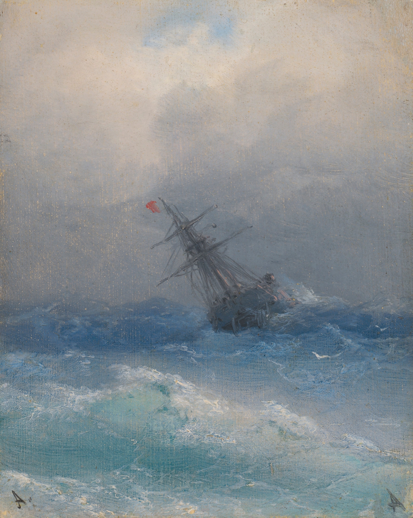 Shipwreck, by Ivan Konstantinovich Aivazovsky, public domain