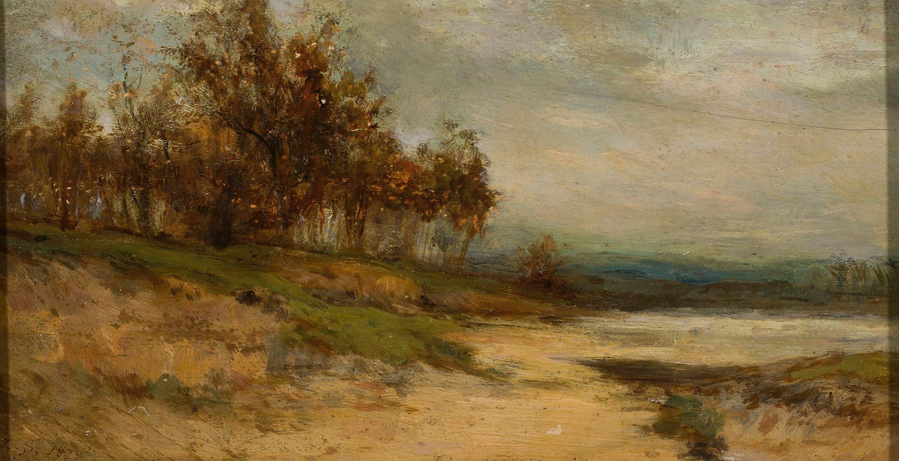 Landscape with a Bunch of Trees by Zygmunt Sidorowicz, oil painting depicting trees and light.