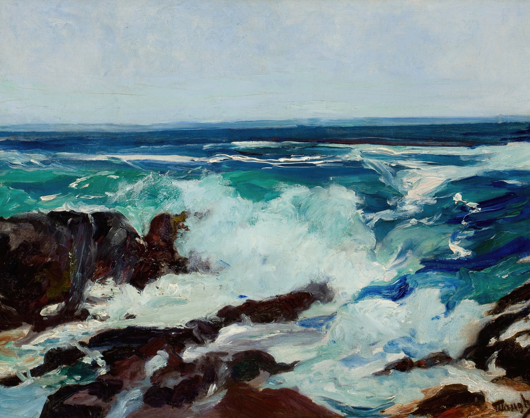 Surf and Spindrift, by Frederick Judd Waugh, public domain
