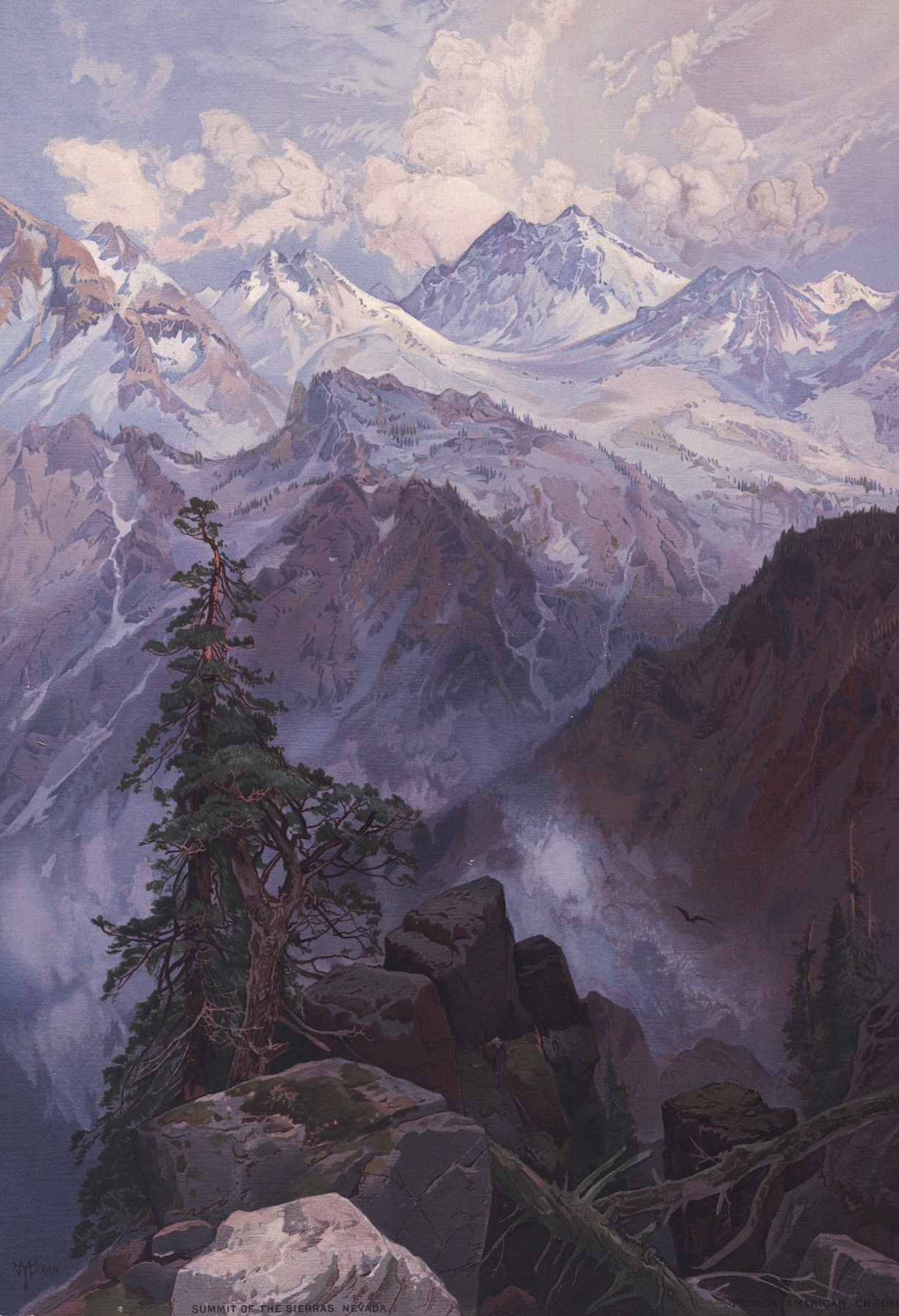 Summit of the Sierras, Nevada, by Thomas Moran, public domain