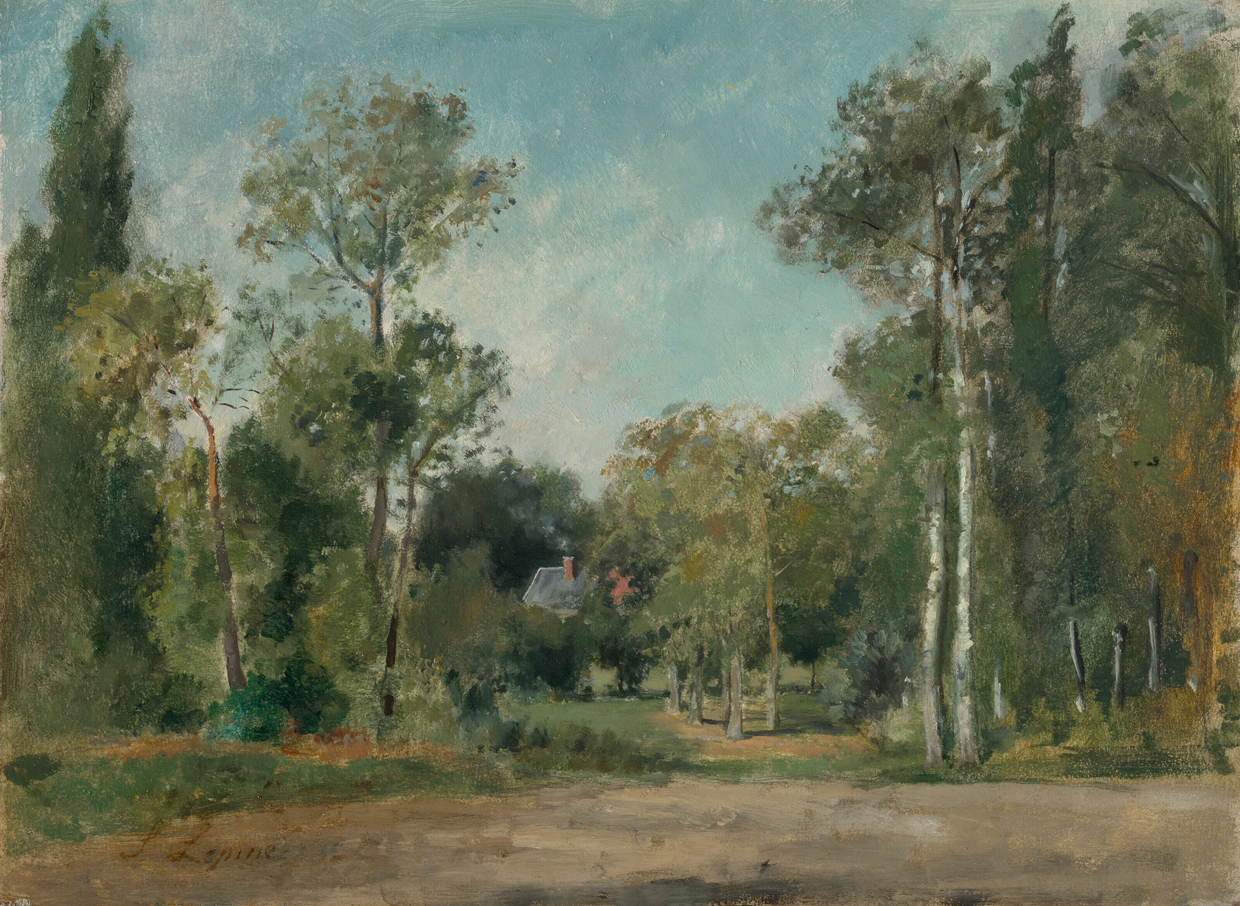 Paysage boisé, by Stanislas Lépine, public domain