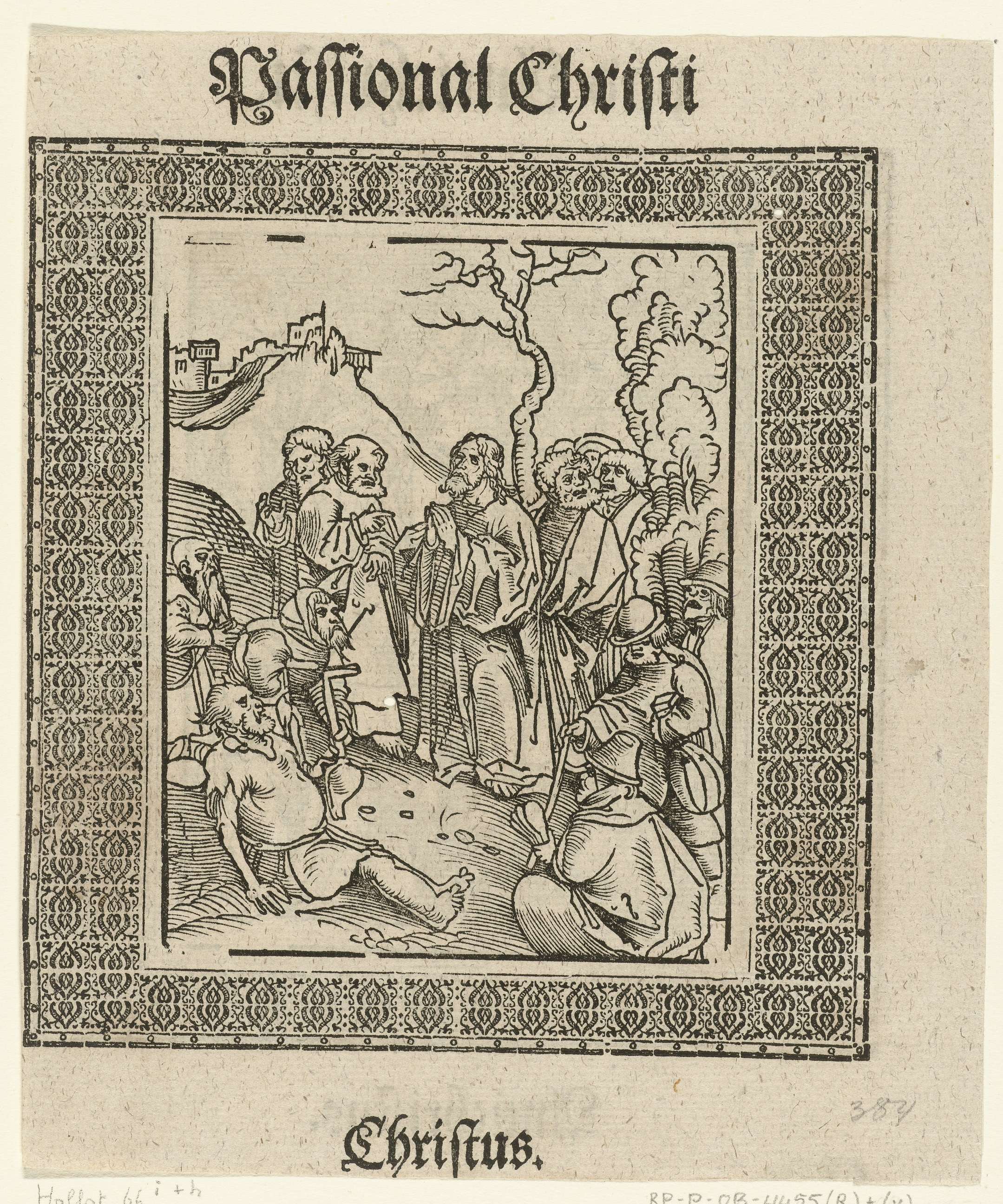 Religious scene of healing, paper artwork by Lucas Cranach