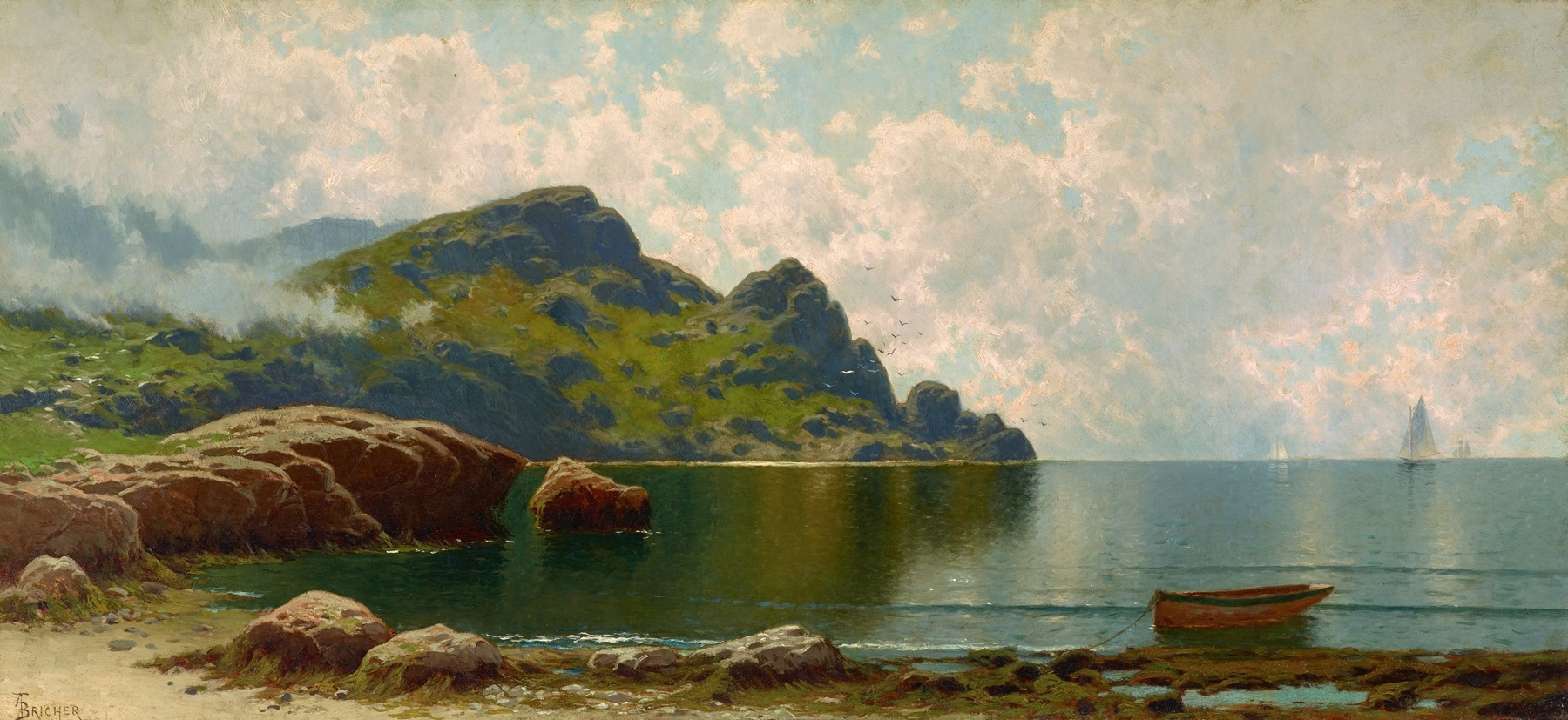 Marine scene with ocean and horizon, oil painting by Alfred Thompson Bricher