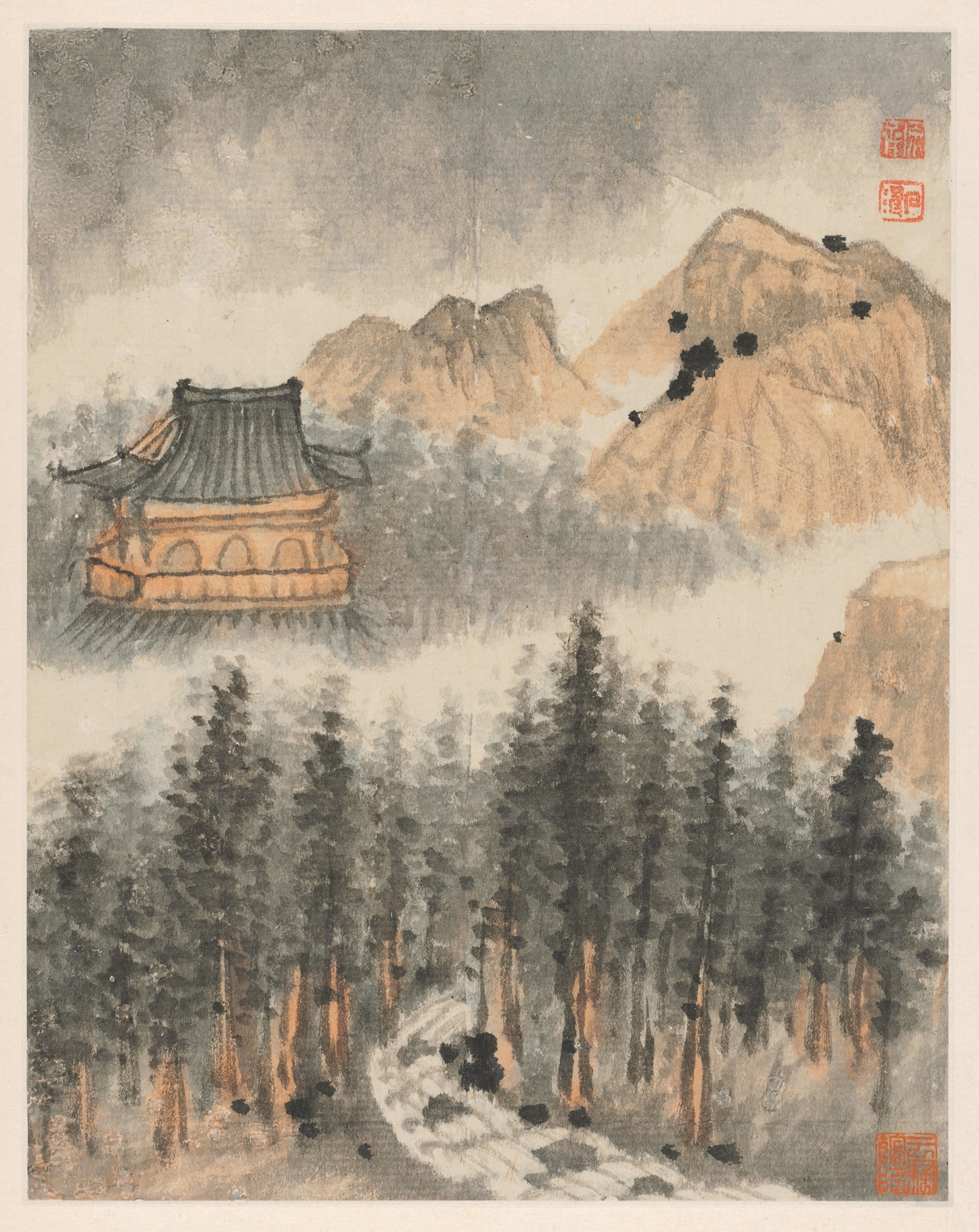 Reminiscences of Qinhuai River pl7, by Shitao, public domain