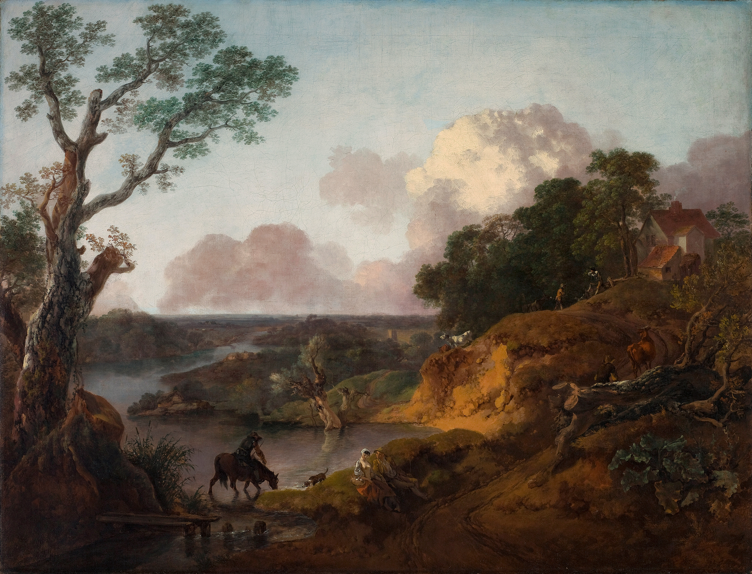 View in Suffolk, by Thomas Gainsborough, public domain