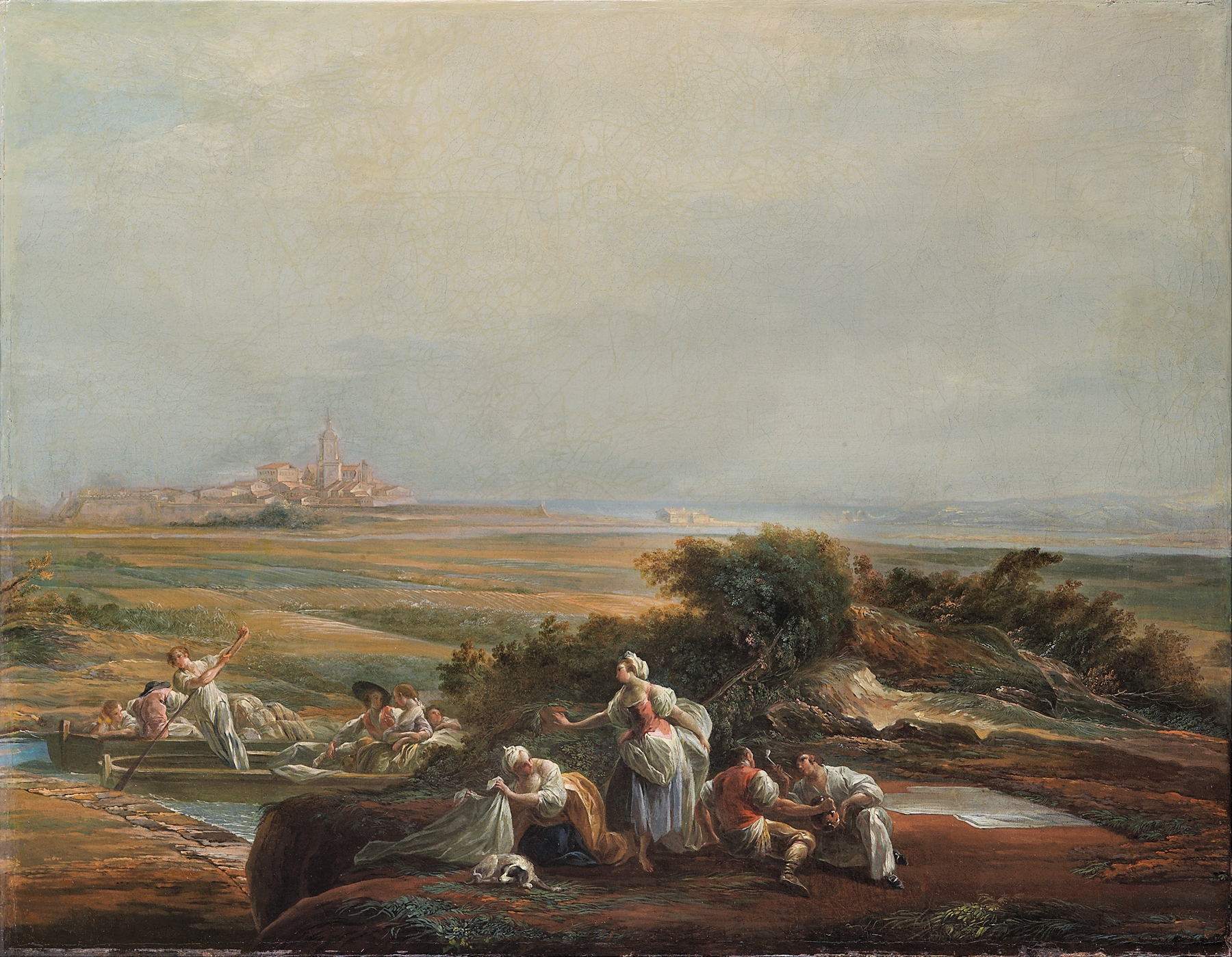 View of Fuenterrabía (fragment), by Luis Paret y Alcázar, public domain