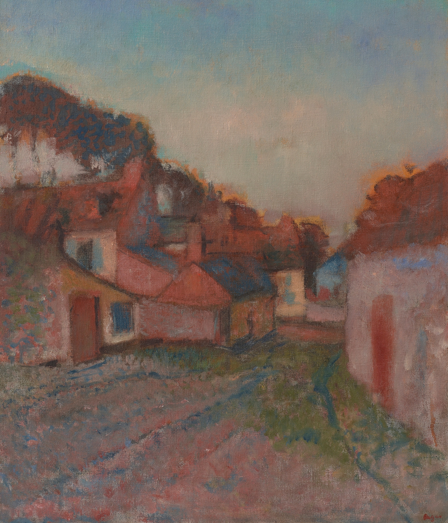 Rue de village, by Edgar Degas, public domain