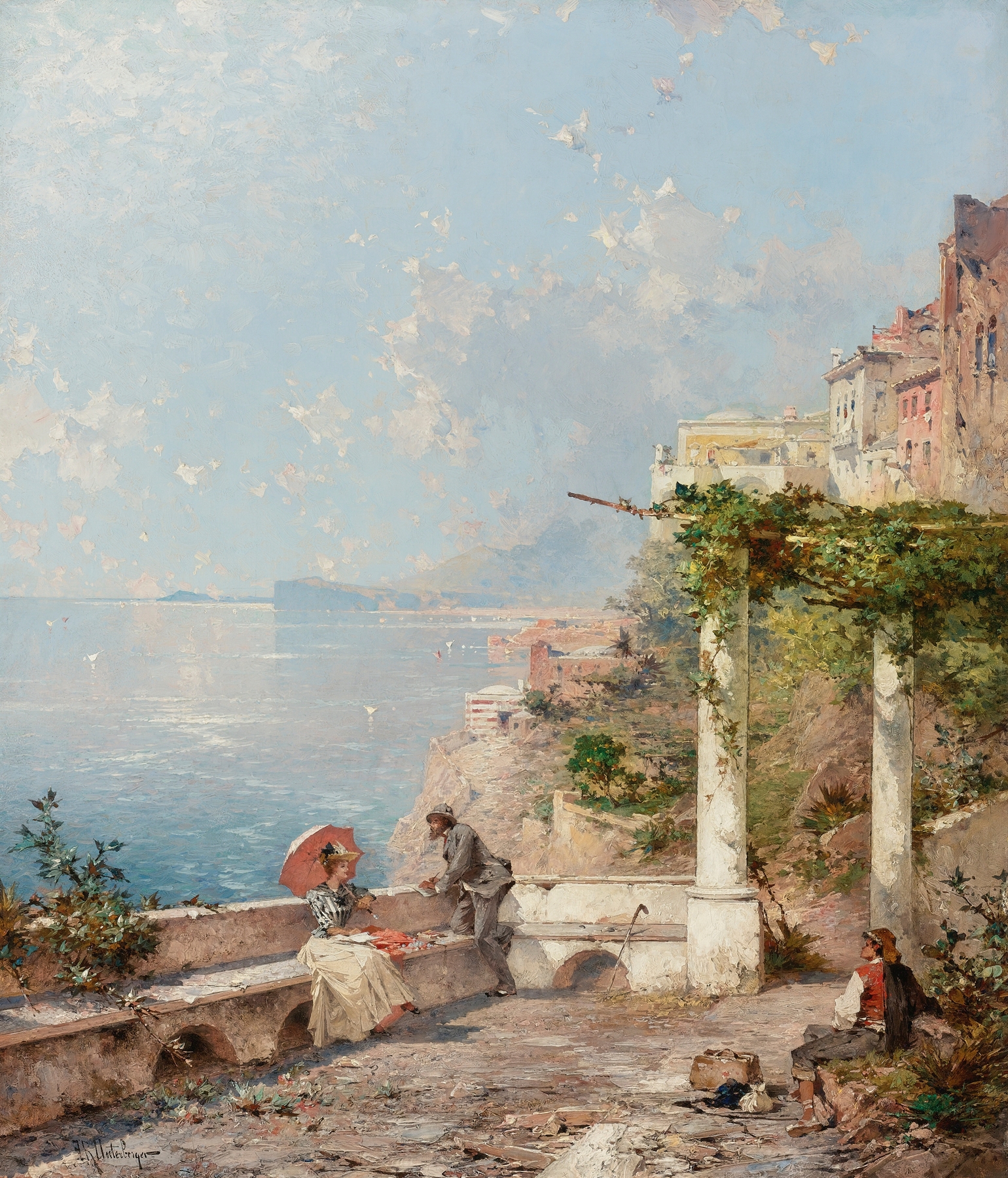 Sorrento, On The Bay Of Naples, by Franz Richard Unterberger, public domain