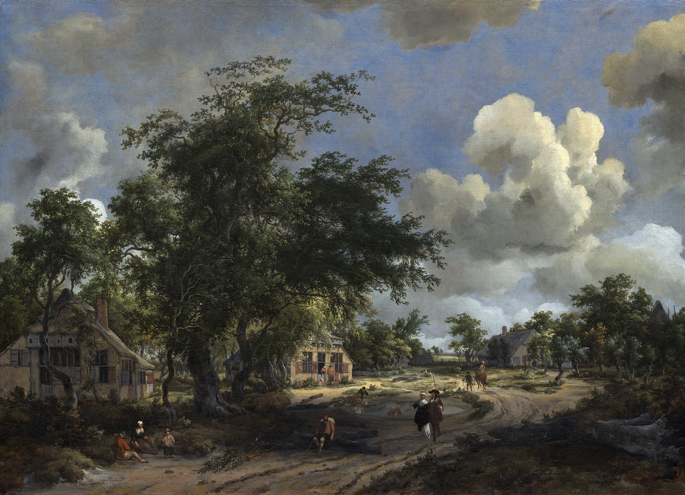 A View on a High Road, by Meindert Hobbema, public domain
