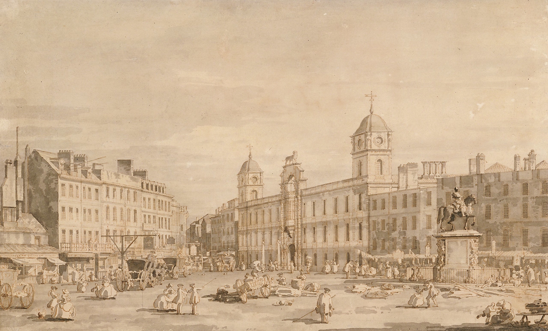 View of Northumberland House and Charing Cross, oil on canvas by Canaletto