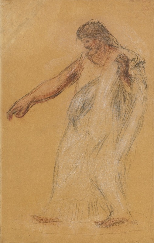 Renoir's 'Esquisse Pour Oedipe Roi' captures a dramatic moment in a mythological narrative.
