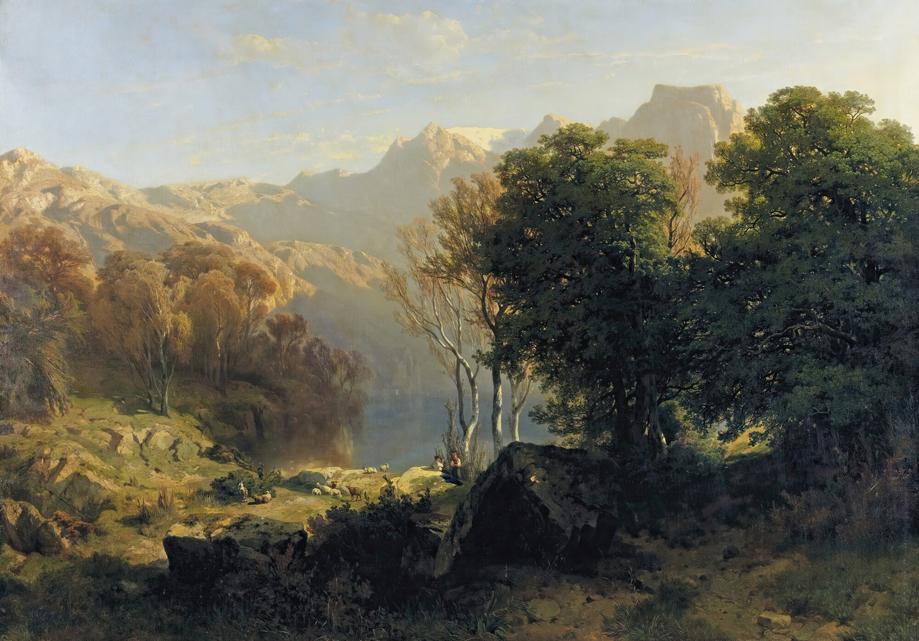 Lake Lucerne, by Alexandre Calame, public domain