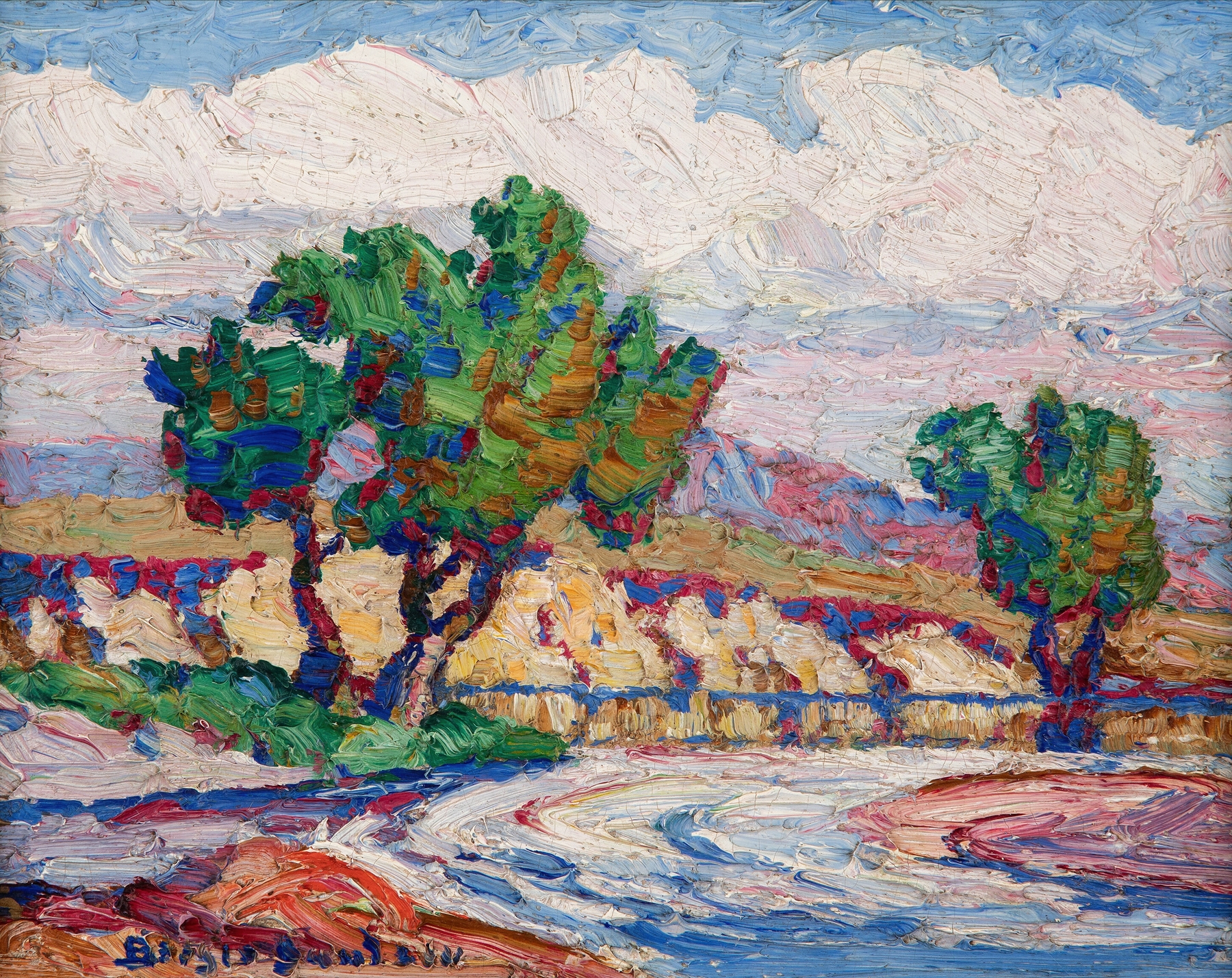 Arroyo in the Foothills, Colorado by Birger Sandzén, oil on canvas
