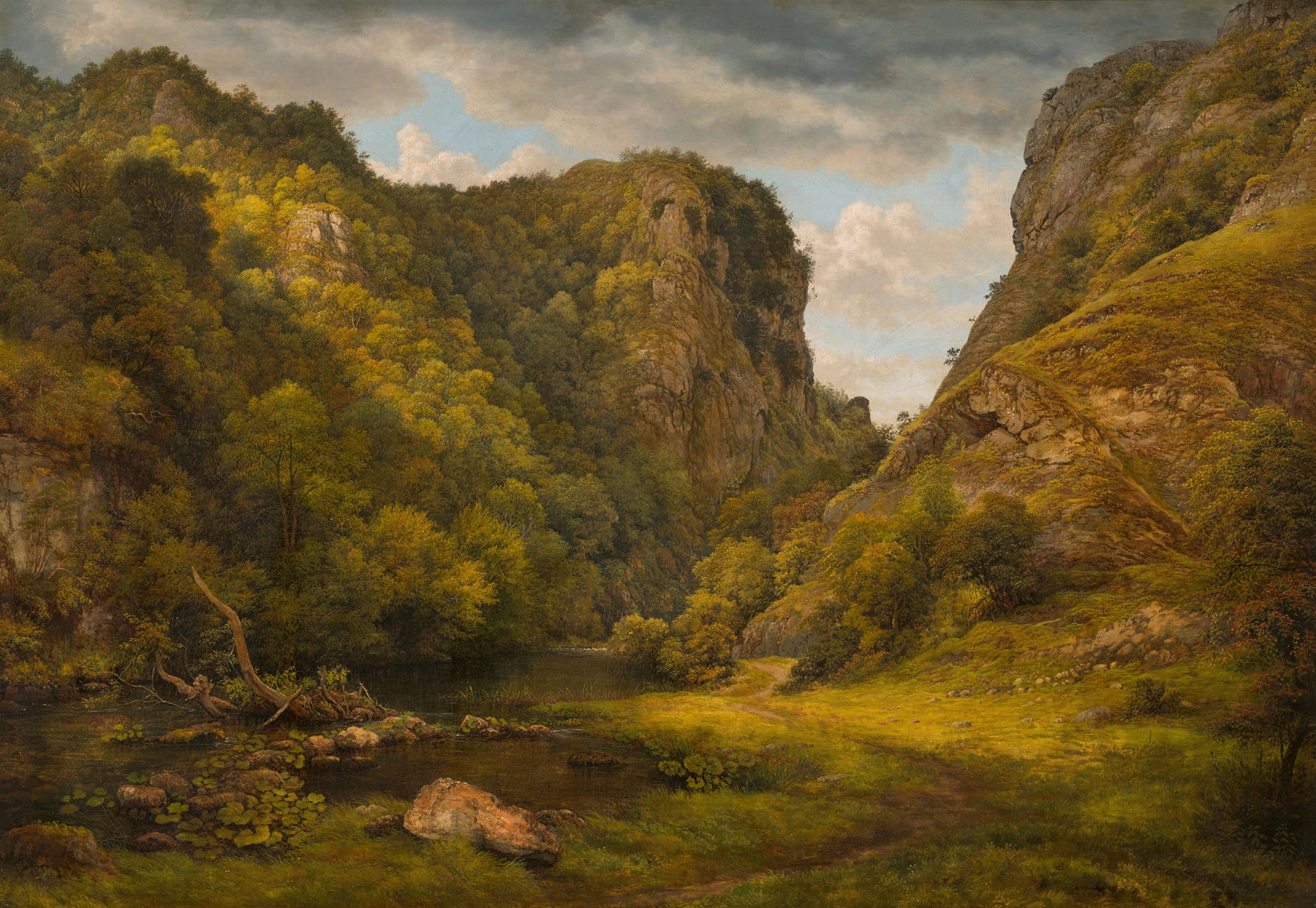 Englische Berglandschaft, by John Linnell, public domain