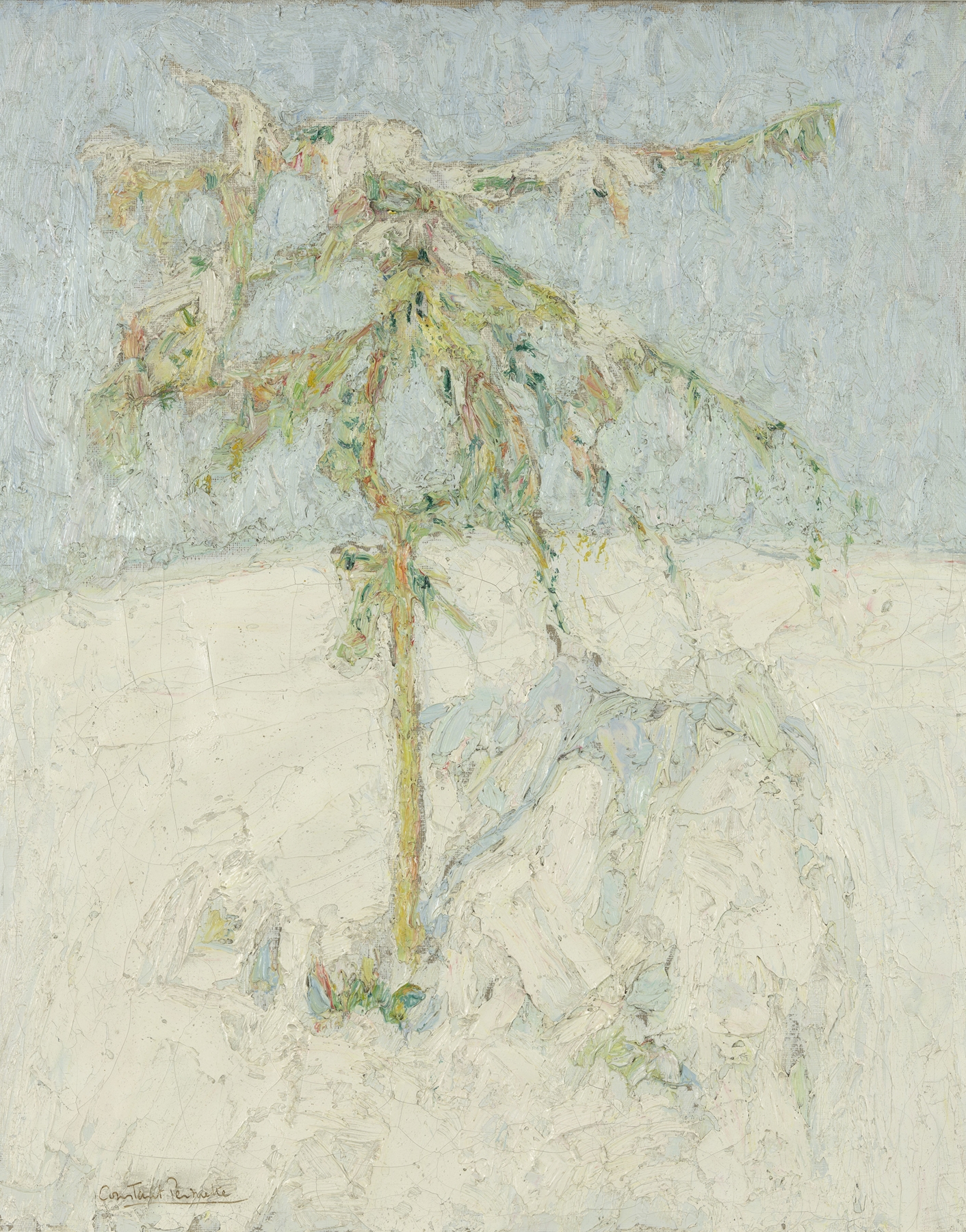 Sneeuwlandschap in de Ardennen, by Constant Permeke, public domain