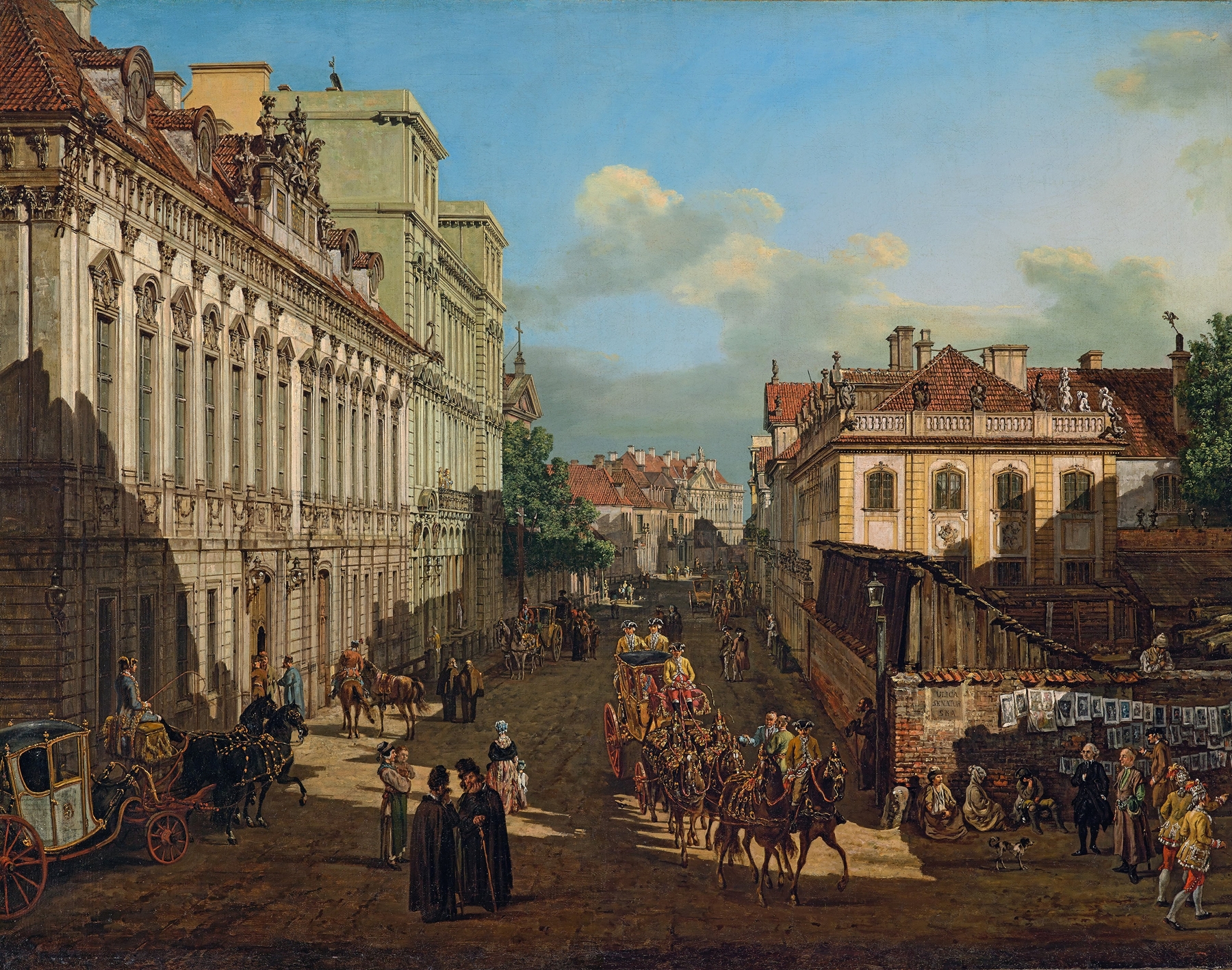 Miodowa Street in Warsaw, by Bernardo Bellotto, public domain