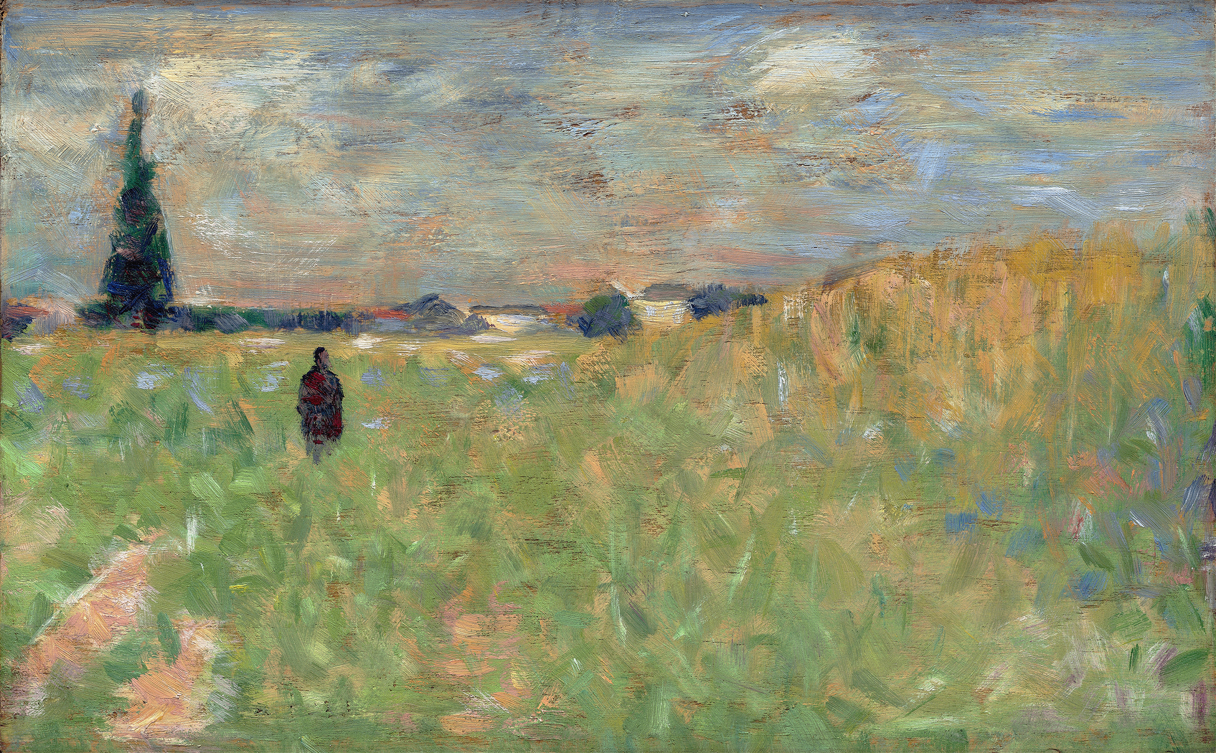 A Summer Landscape, by Georges Seurat, public domain