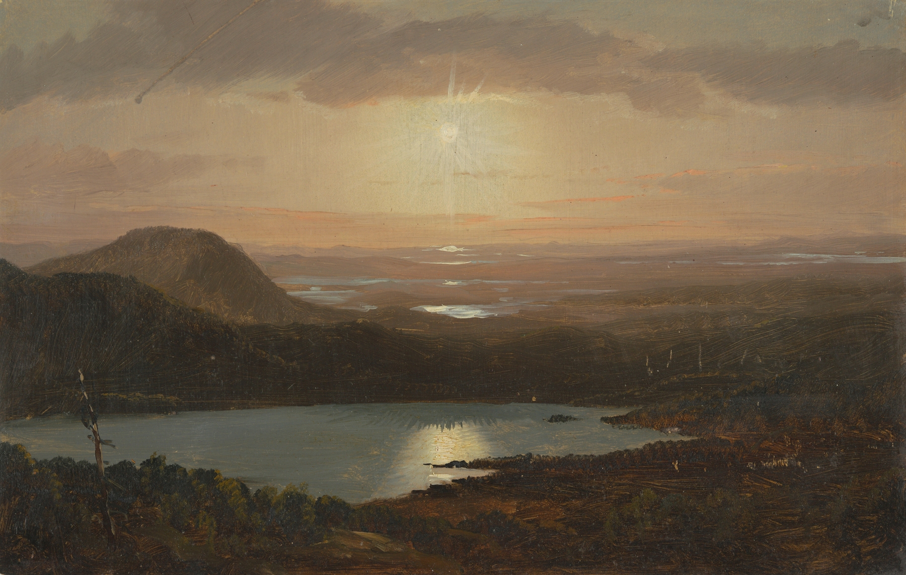 Eagle Lake viewed from Cadillac Mountain, oil on canvas by Frederic Edwin Church