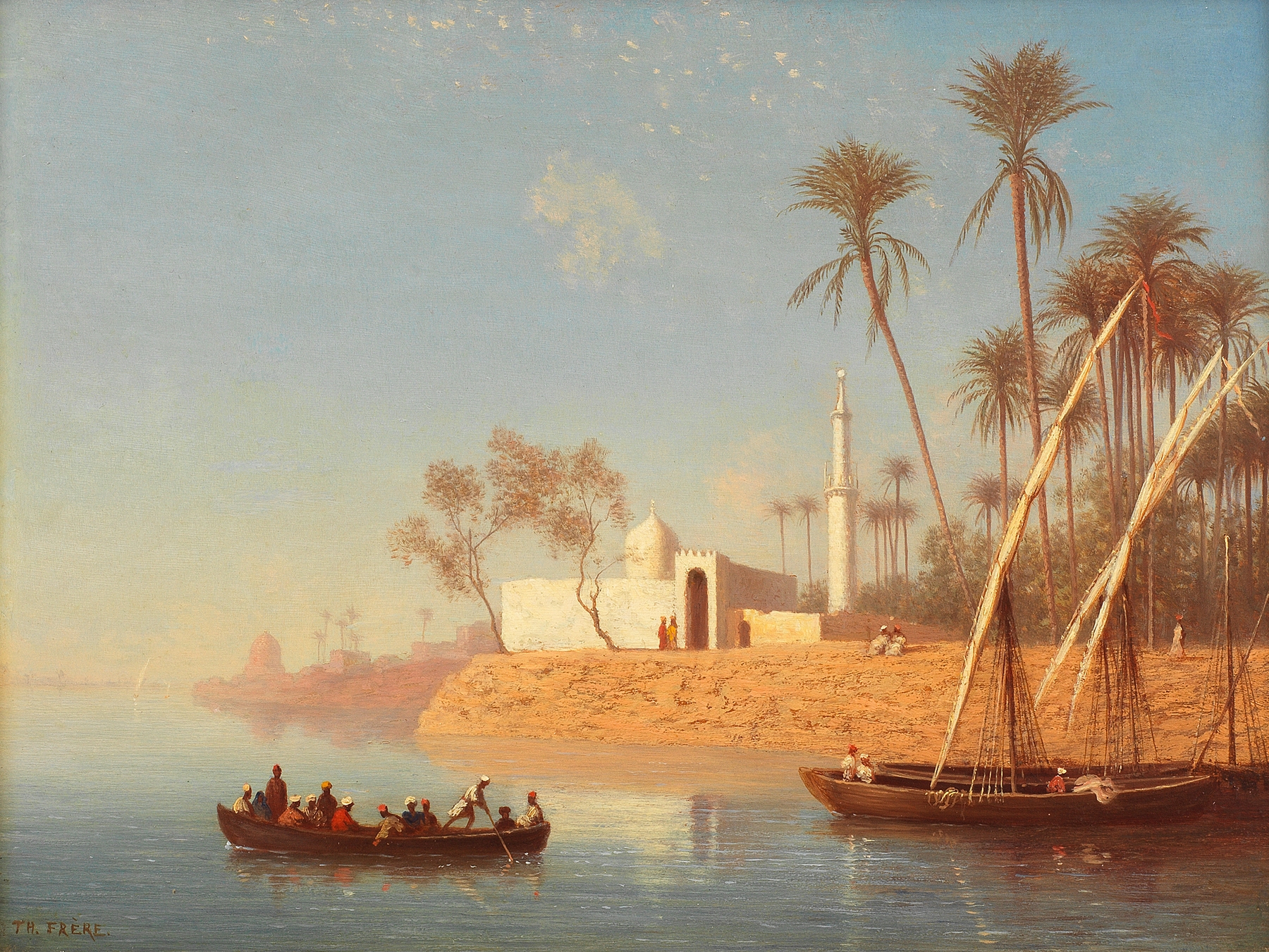 View of Boulak, near Cairo, Egypt, by Charles Théodore Frère, public domain