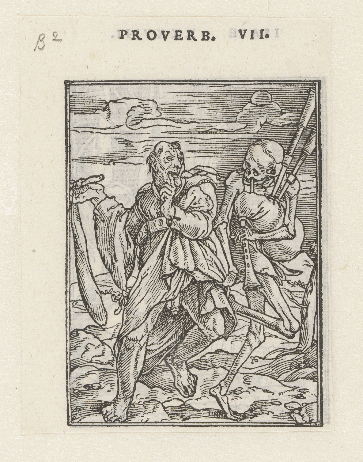 Gek en de Dood, by Hans Holbein (II), public domain