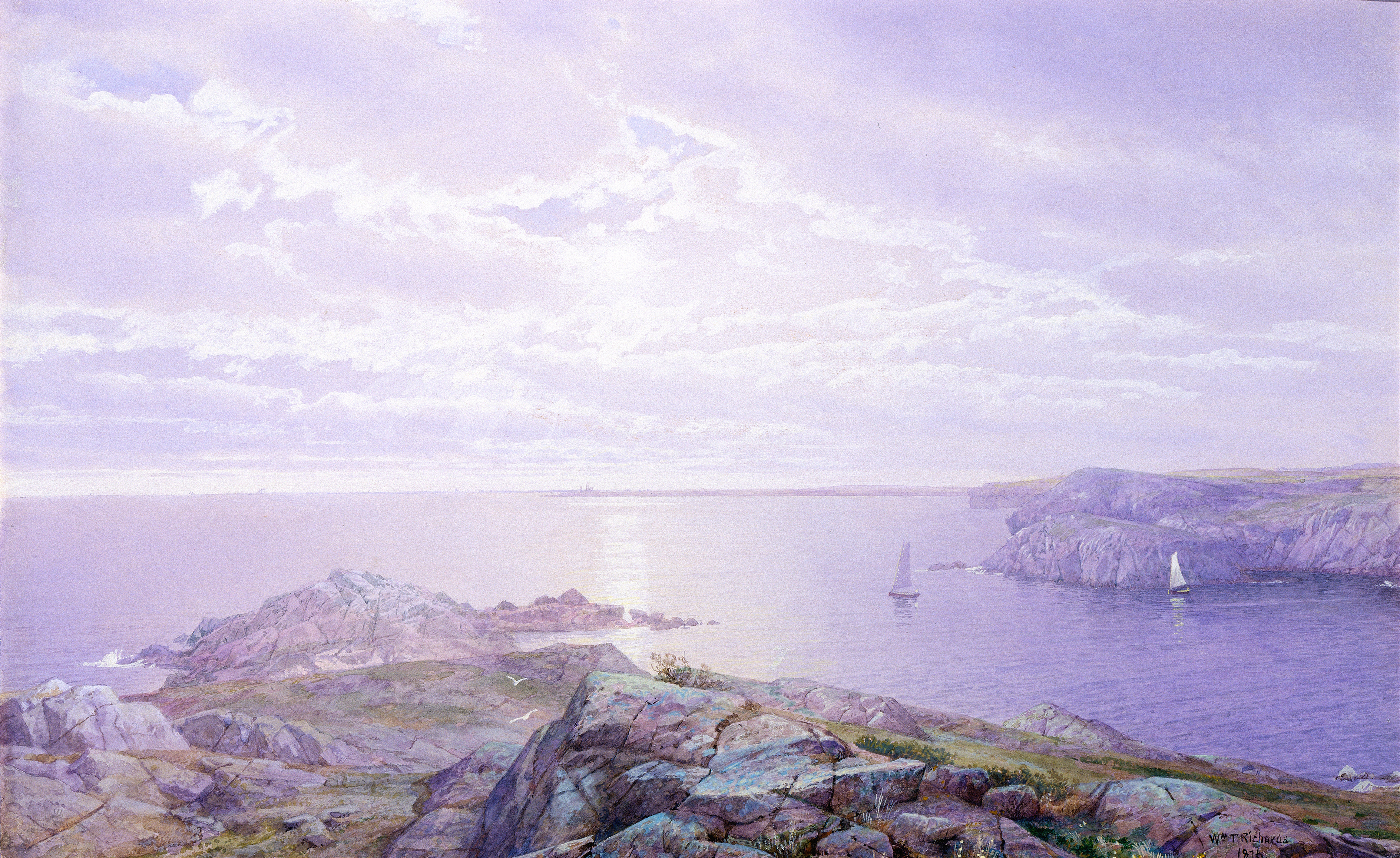 Rocky Cove, by William Trost Richards, public domain