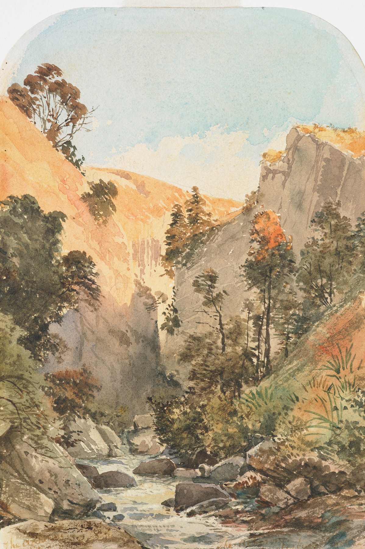 The Acheron River, Romanticism, by Nicholas Chevalier, features a river reflecting gold and azure hues.