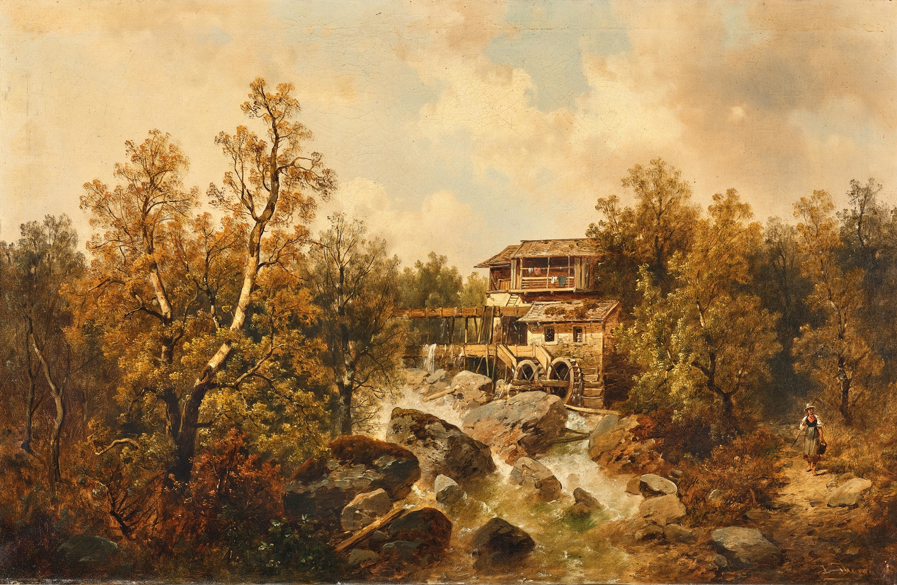 Cortina, Mühle im Ampezzothal, by Josef Thoma, public domain