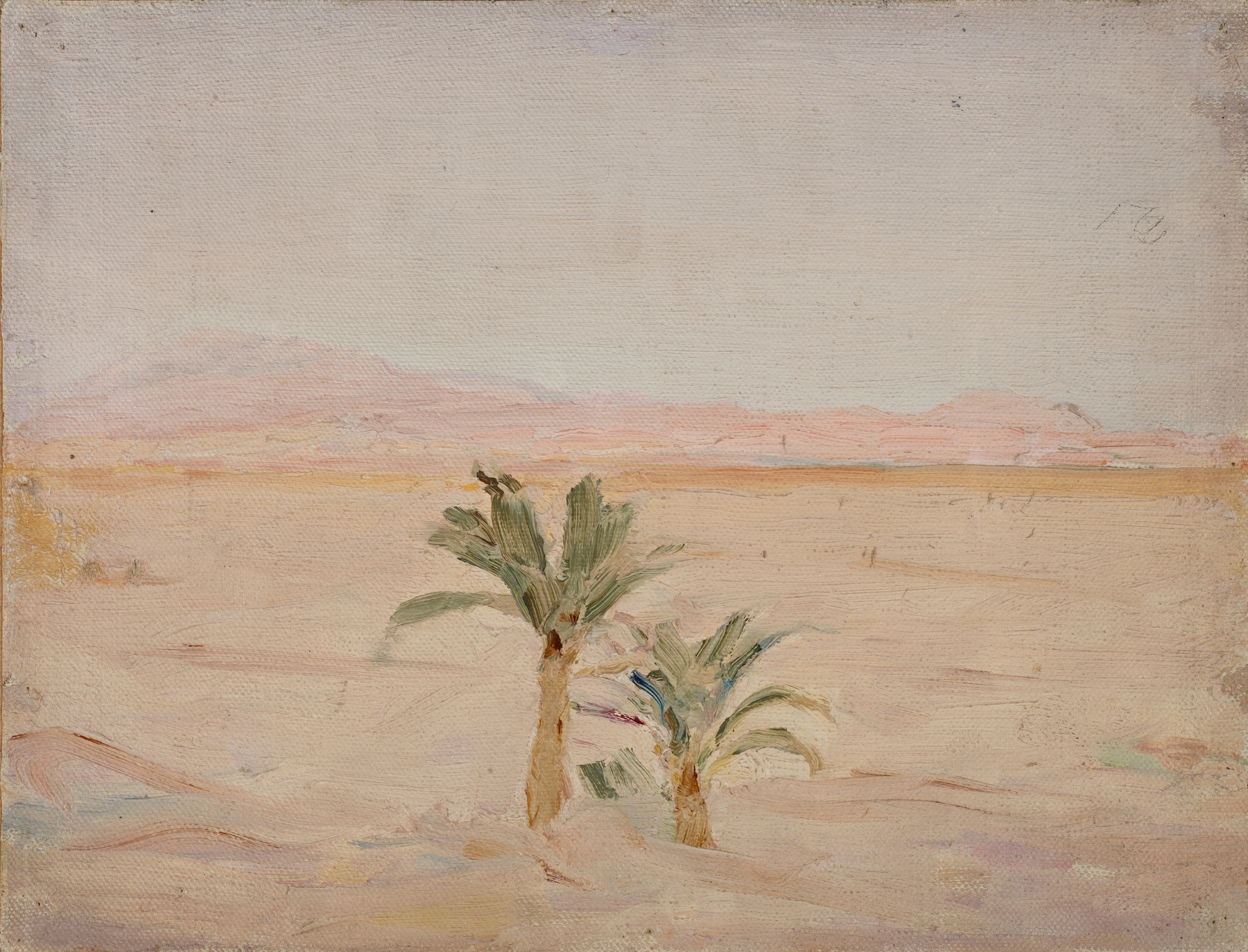 Sahara (Desert) by Jan Ciągliński, oil painting depicting expansive sands under a serene sky