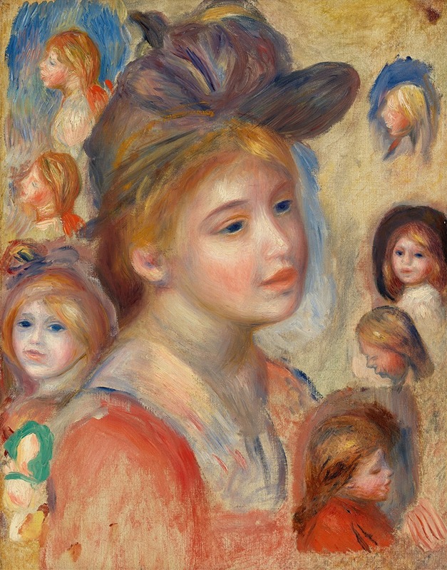 Renoir's 'Study of Girls’ Heads' captures youthful expressions with vibrant colors.