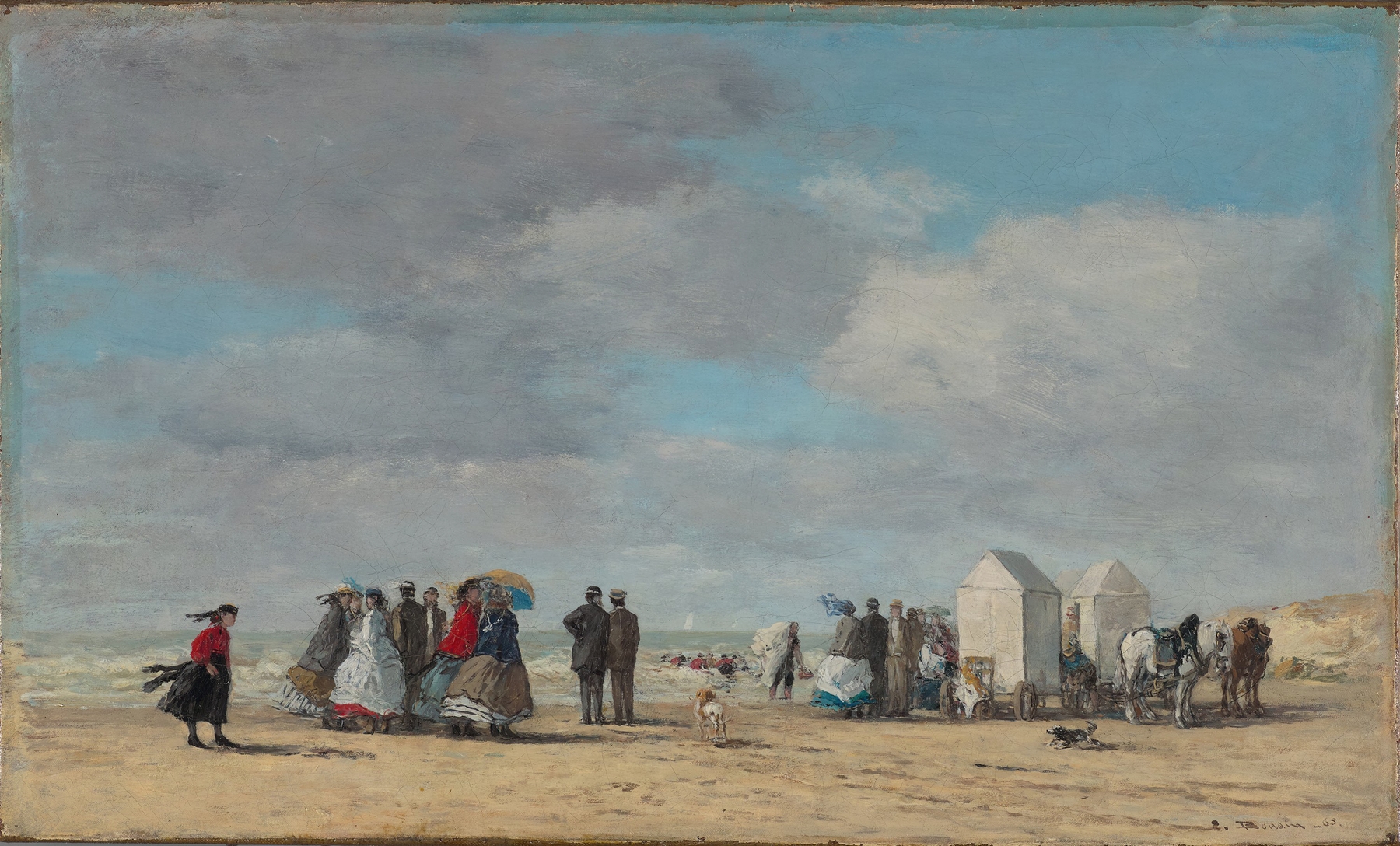 The Beach at Trouville, by Eugène Boudin, public domain