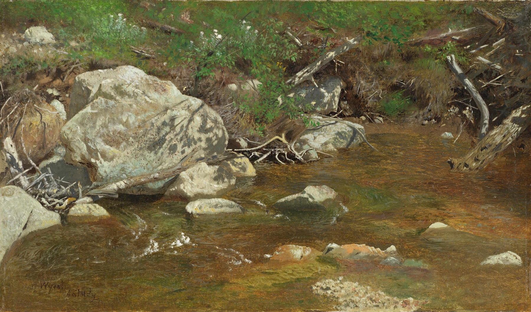 Mountain Brook; A Study, by Alexander Helwig Wyant, public domain