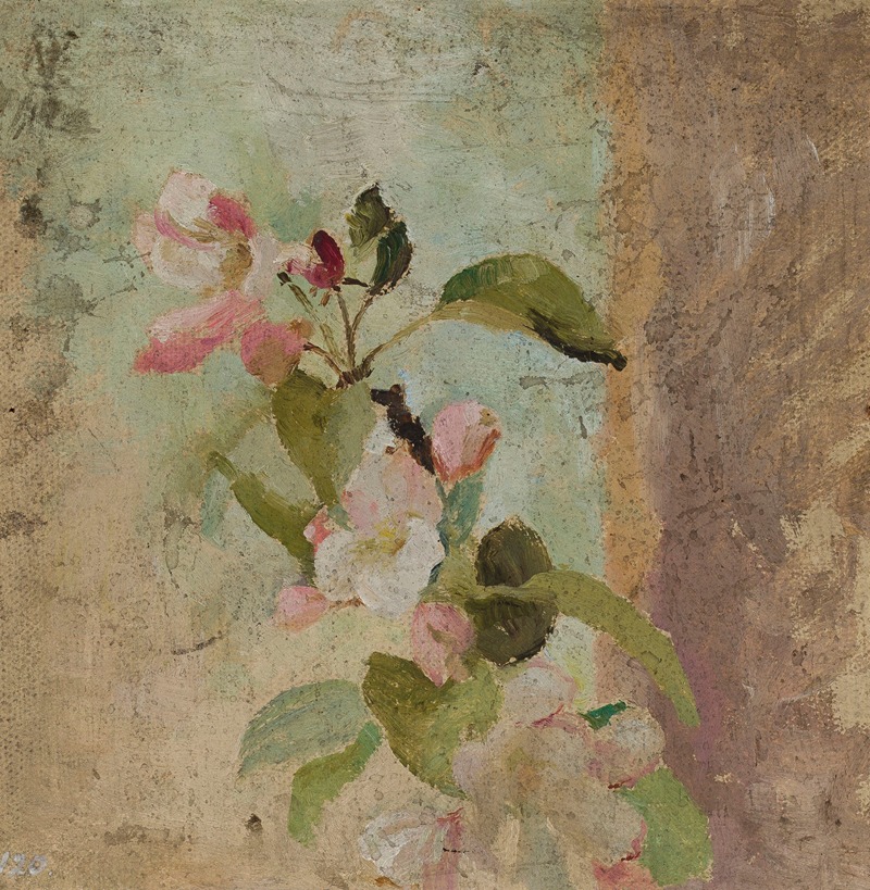A beautiful painting of apple blossoms by Jan Ciągliński.