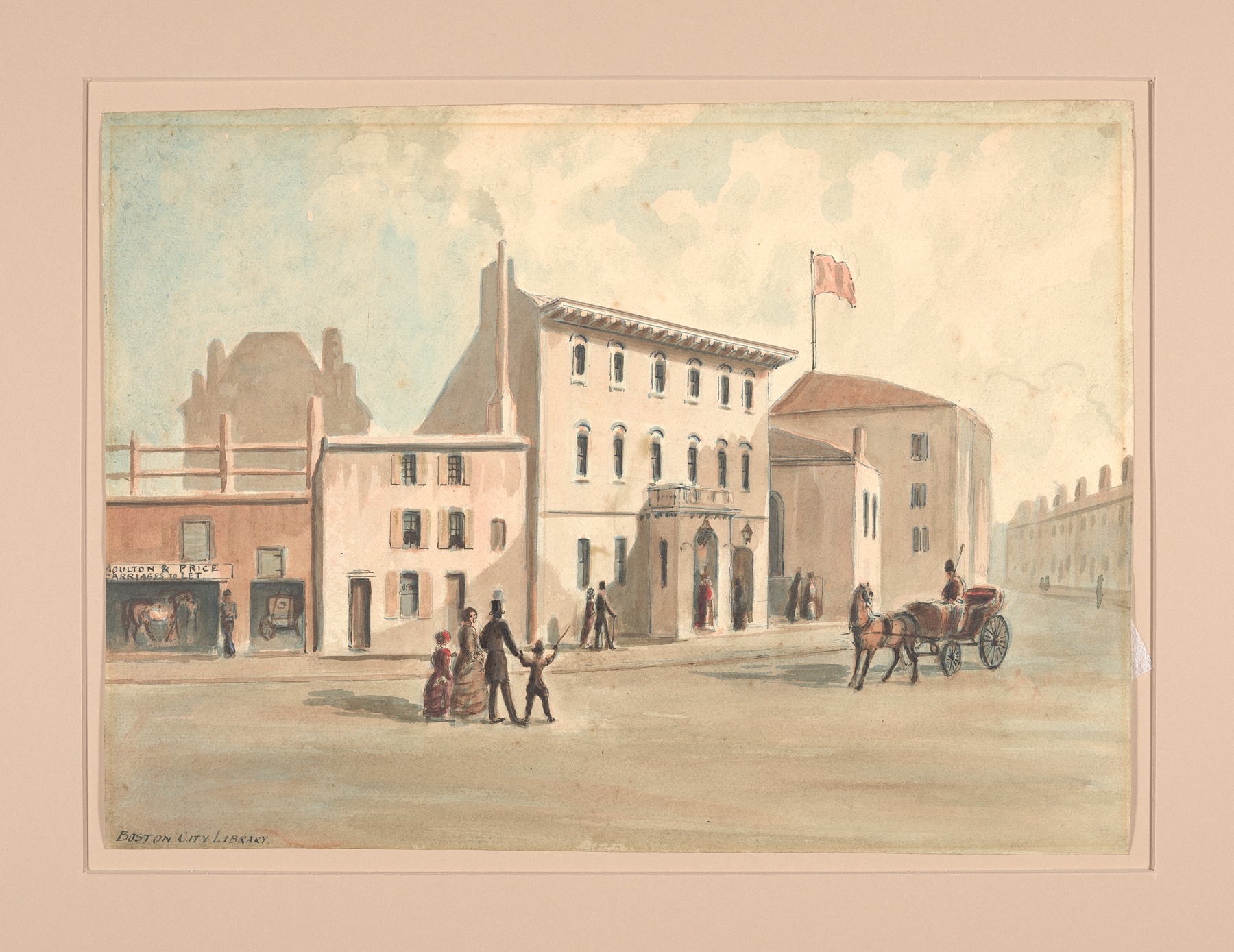 Boston City Library, oil on canvas by Benjamin Champney