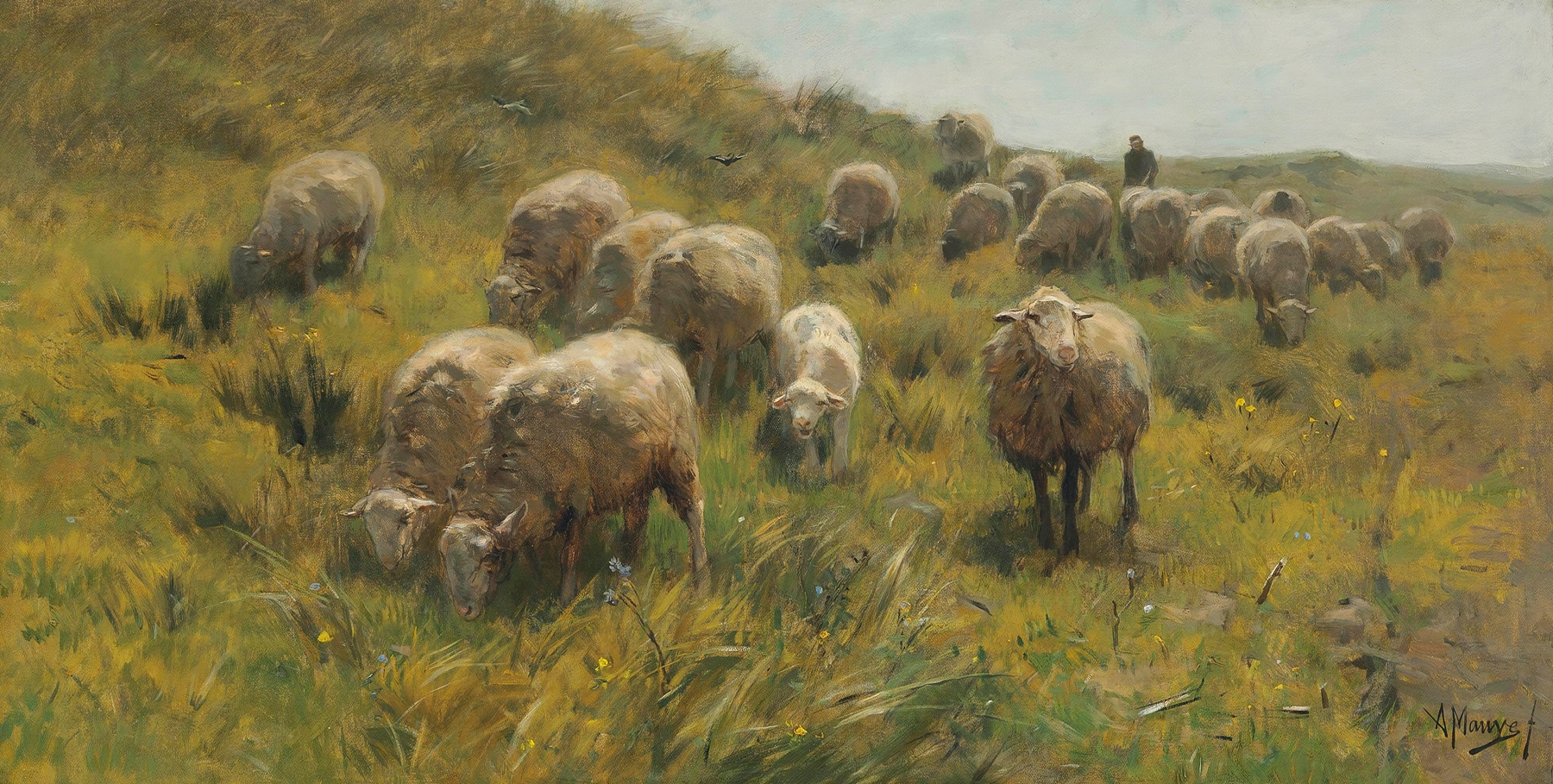 On The Dunes, by Anton Mauve, public domain