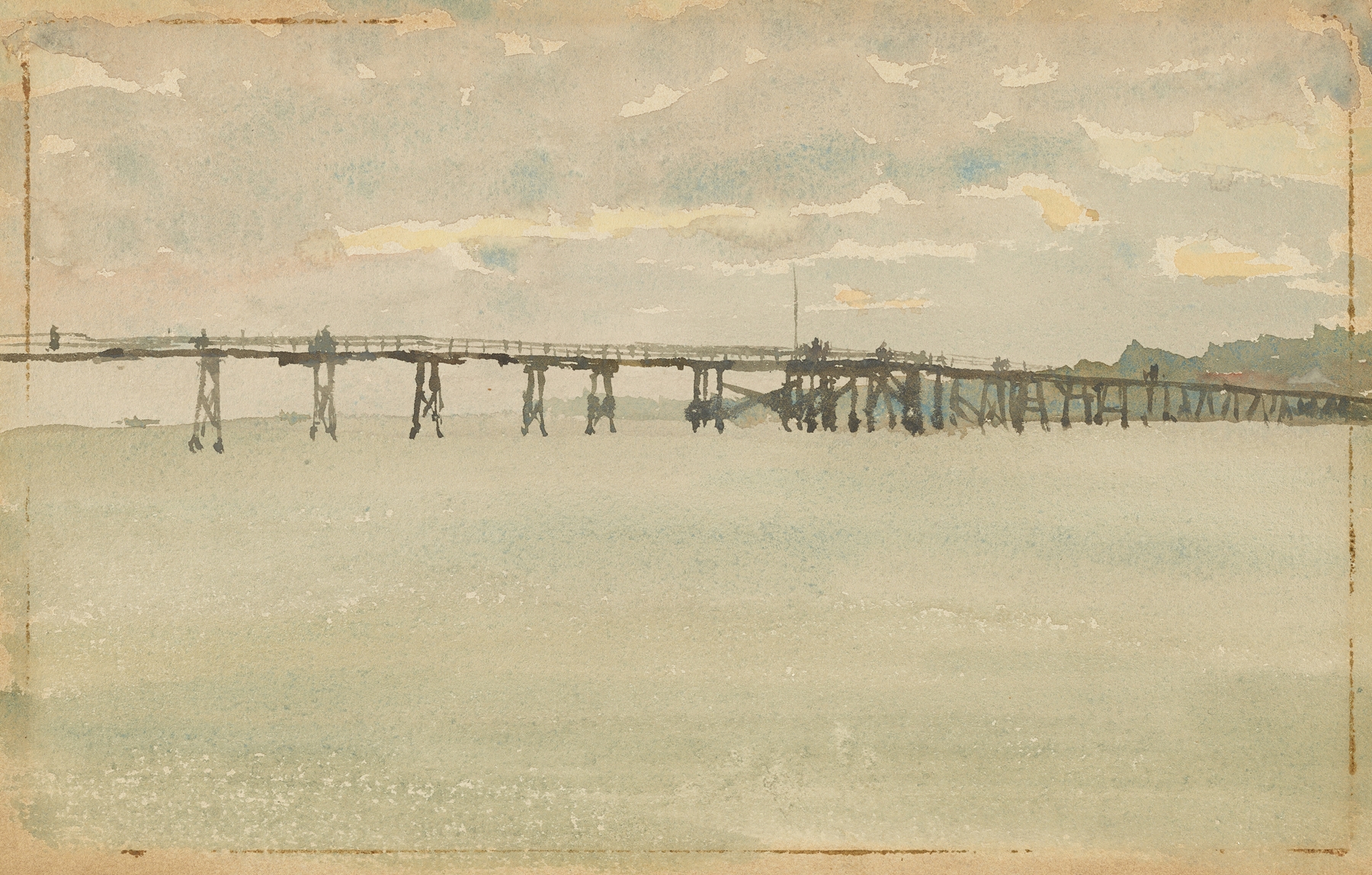 Grey and Silver–Pier, Southend, by James Abbott McNeill Whistler, public domain