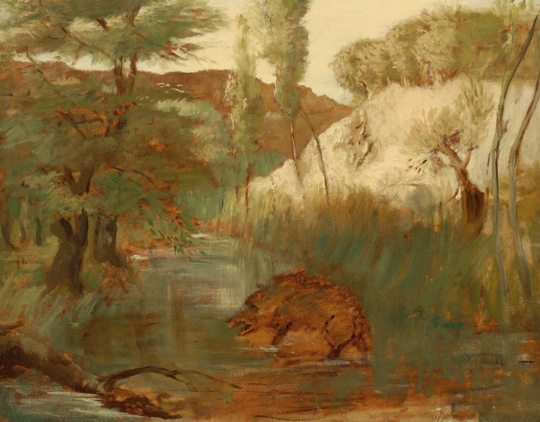 Le sanglier, by Edgar Degas, public domain