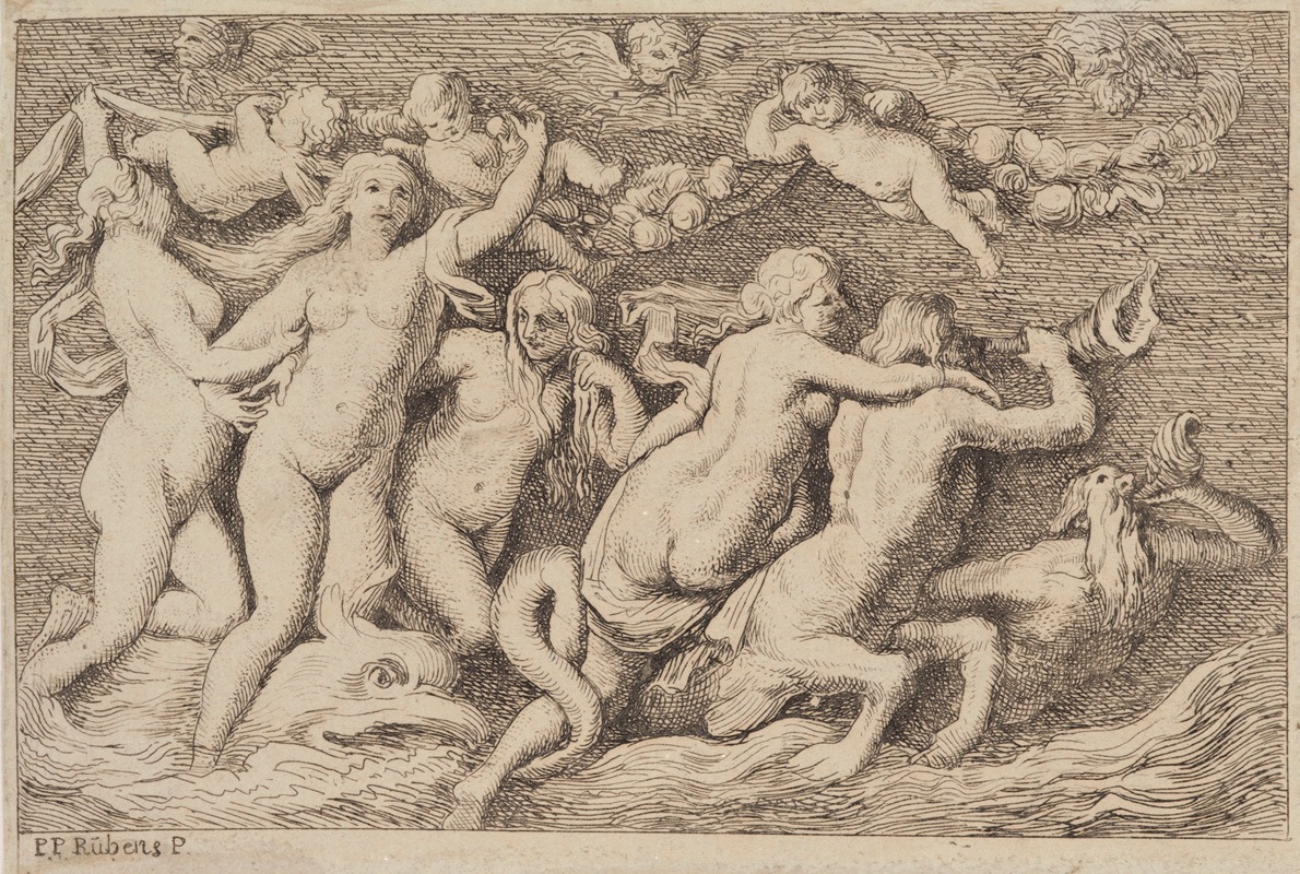 Peter Paul Rubens' 'Venus Rising from the Sea' depicts the goddess emerging from the ocean.
