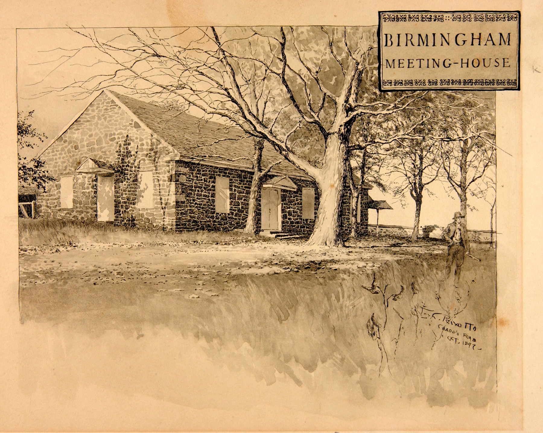 Birmingham Meeting House, by Ernest Peixotto, public domain