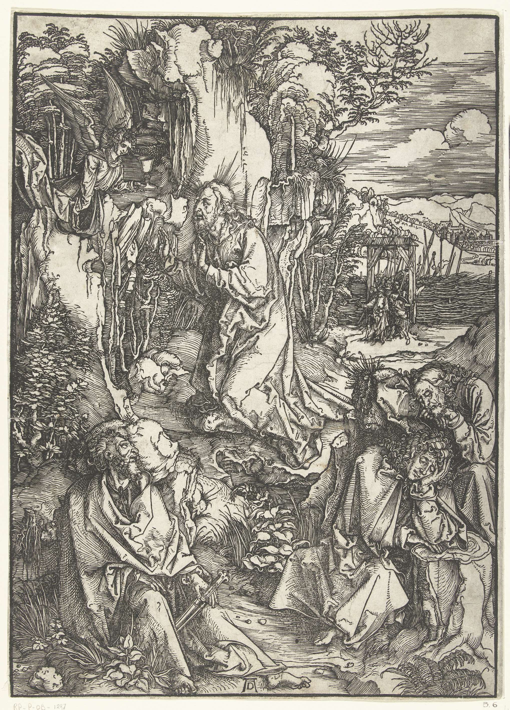 Christus op de Olijfberg, by Albrecht Dürer, public domain