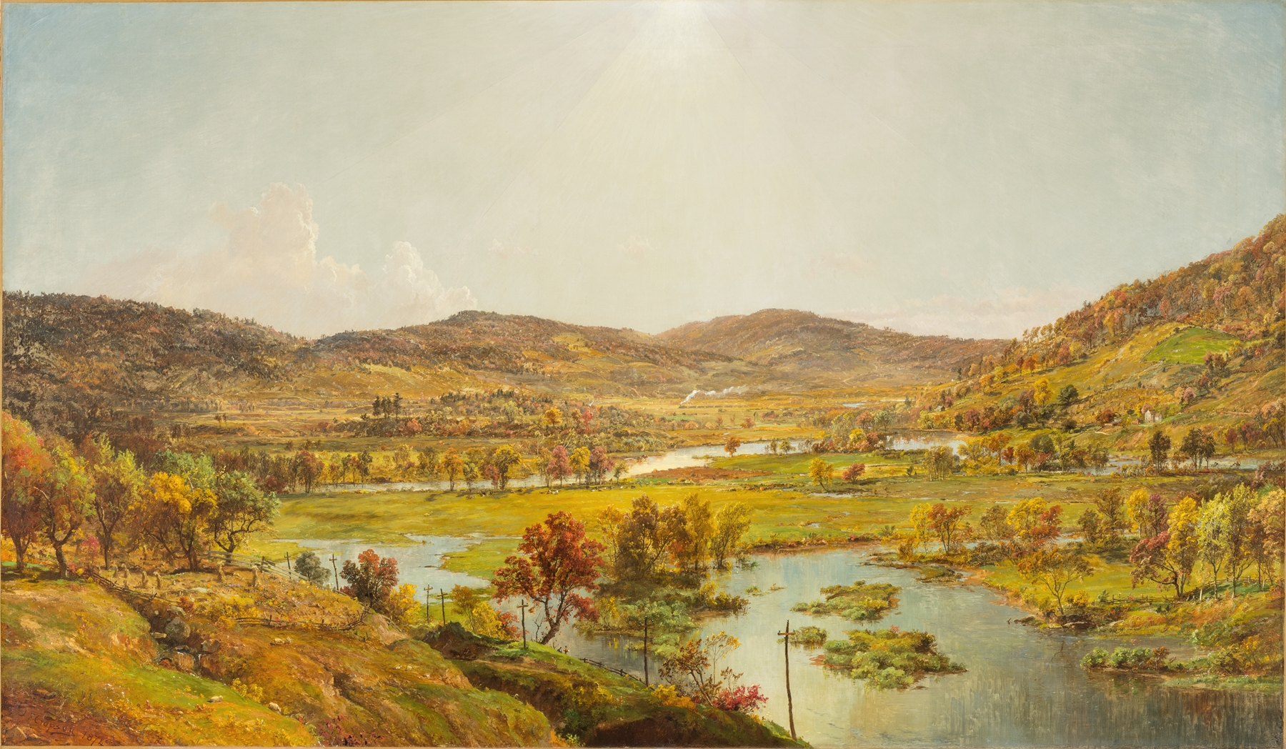 Sidney Plains with the Union of the Susquehanna and Unadilla Rivers, oil on canvas by Jasper Francis Cropsey