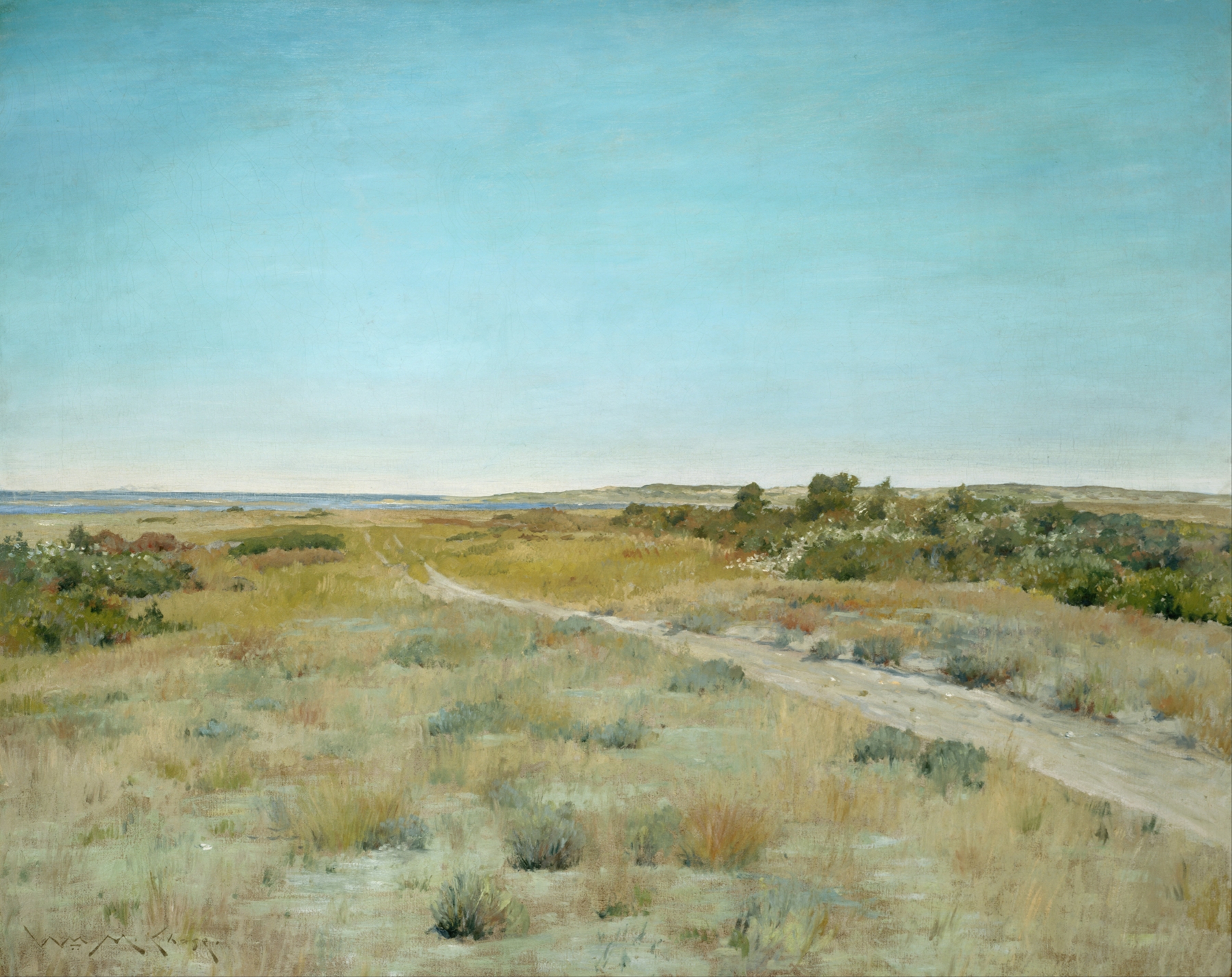 First Touch of Autumn, by William Merritt Chase, public domain