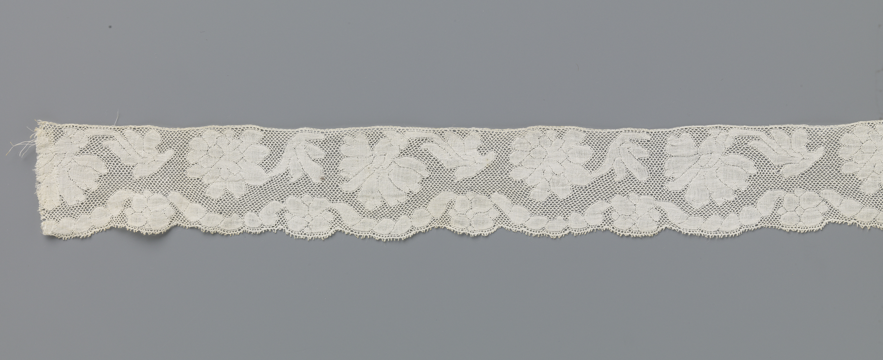 Lacework with loose carnation and peony by Unknown Artist, lace medium