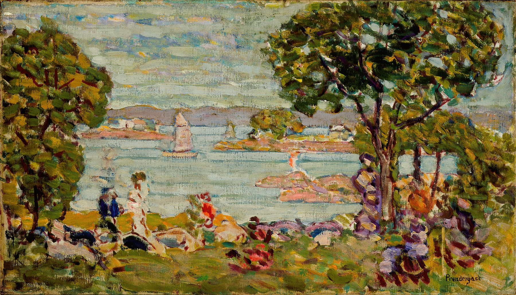 Cove, Maine, by Maurice Prendergast, public domain